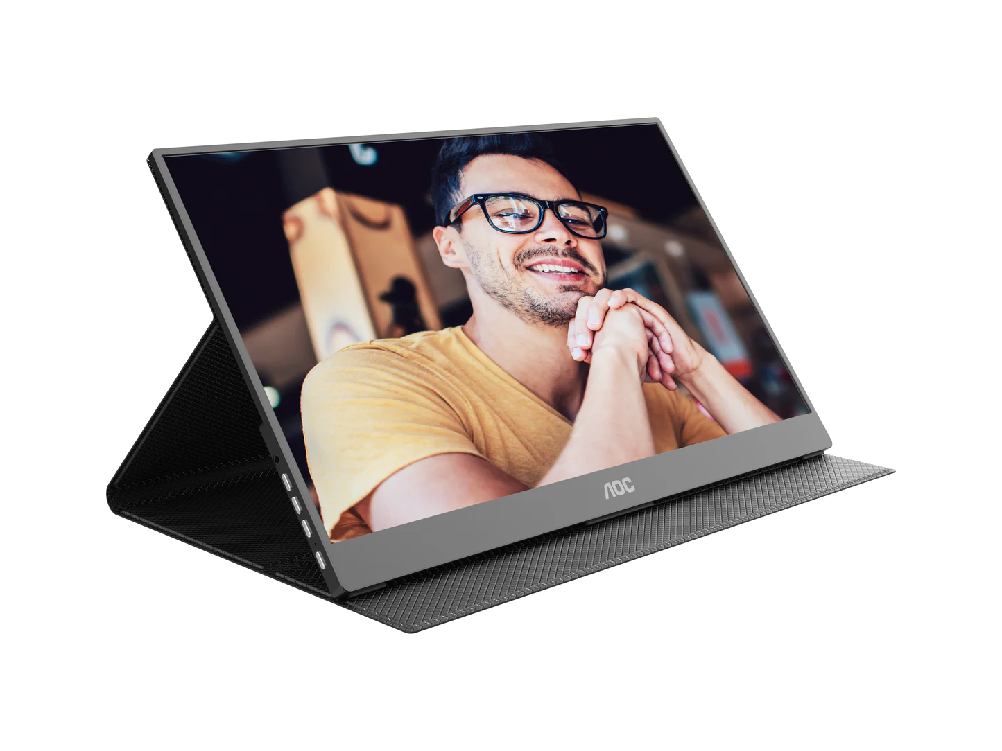 AOC 16T10 15.6 Inch FHD IPS USB-C Portable Monitor - Slim Design for Laptop, Gaming & Office Work | Ideal for Travel, Business Presentations & Multi-Screen Setup