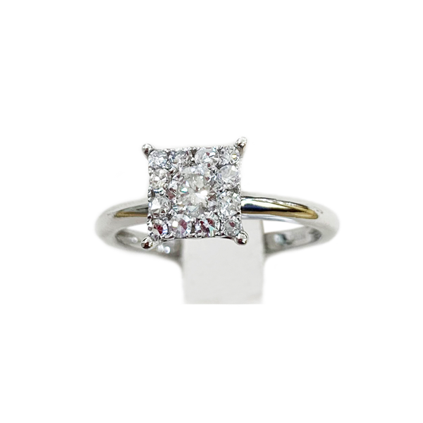 14K White Gold Diamond Ring for Women - Elegant Solitaire Engagement & Wedding Band - Perfect for Proposals, Anniversaries, and Special Occasions