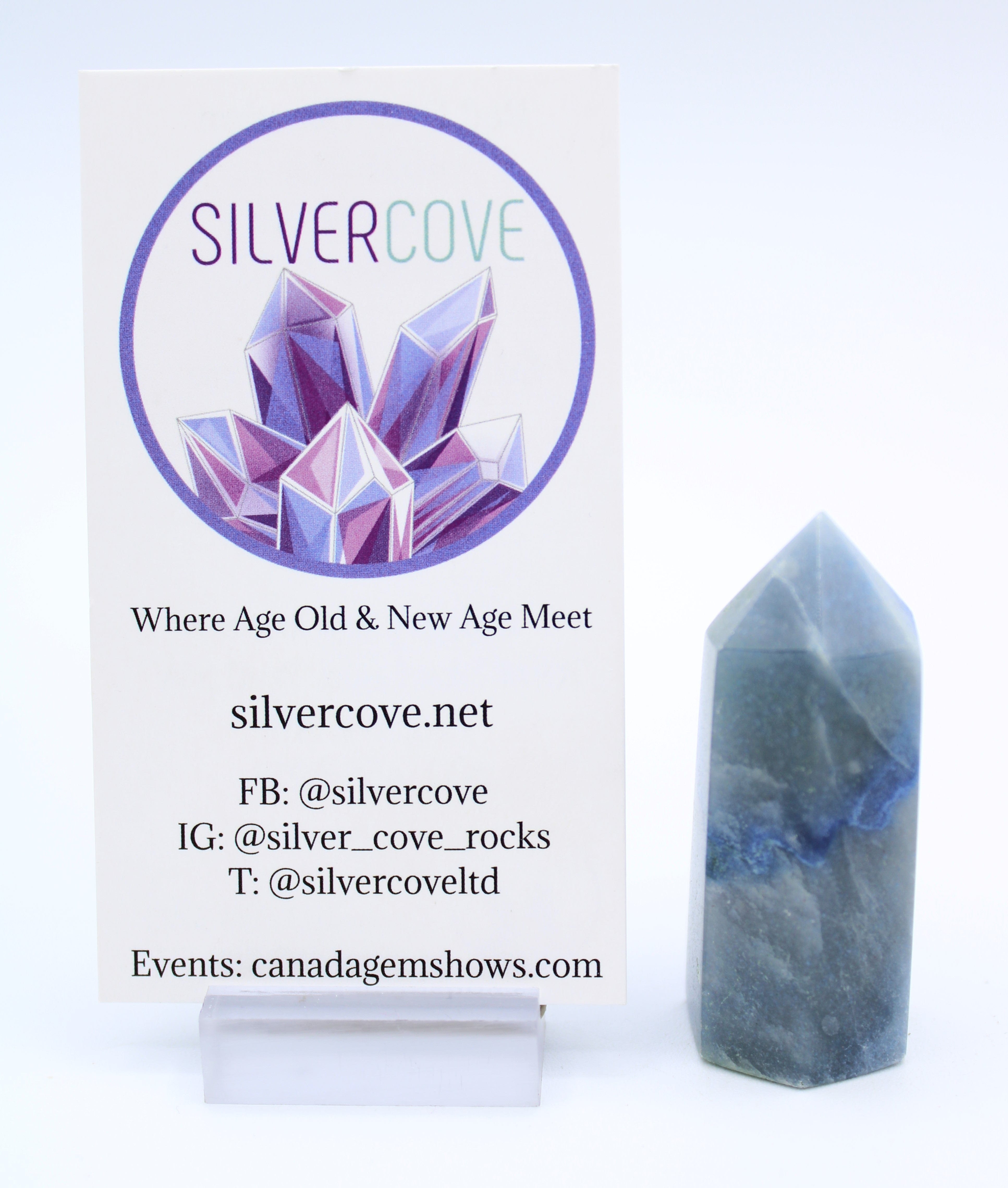 Natural Blue Quartz Crystal Tower - Healing Stone for Meditation, Reiki, and Home Decor | Spiritual Energy Enhancer for Office & Living Space