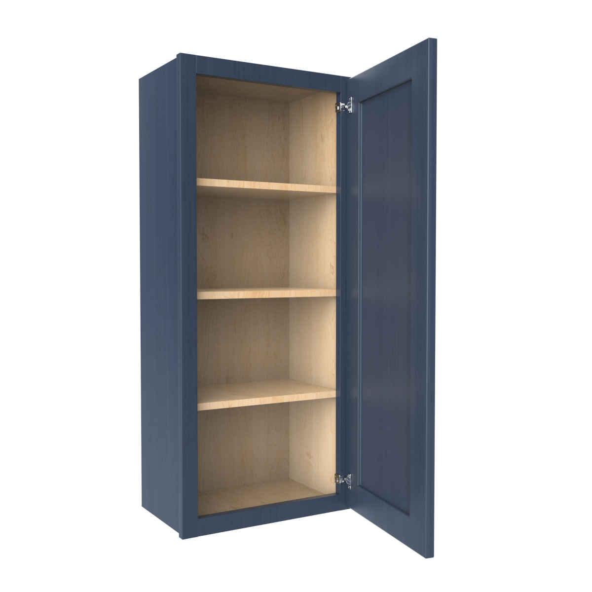 42 Inch Wall Cabinet - 18W x 42H x 12D Blue Shaker Style RTA Kitchen Storage | Perfect for Bathroom, Laundry Room & Garage Organization