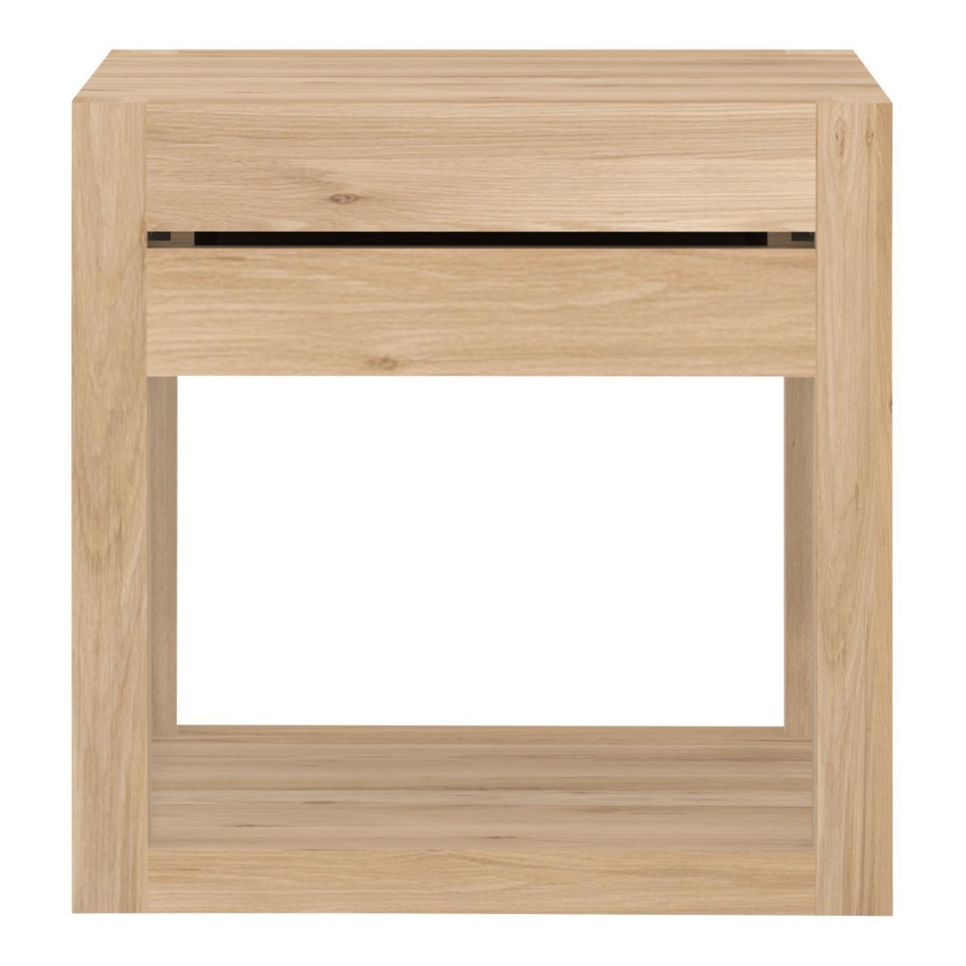 Modern Azur Nightstand with 1 Drawer - Compact Bedside Table for Small Spaces, Bedroom Storage Solution for Books, Lamps & Essentials