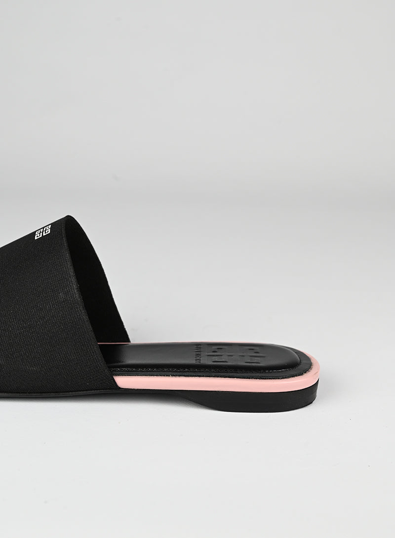 Givenchy Women's Mules - Flat Shoes in Pink & Black | Size 37 | Comfortable Slip-Ons for Casual Wear & Office Outfits