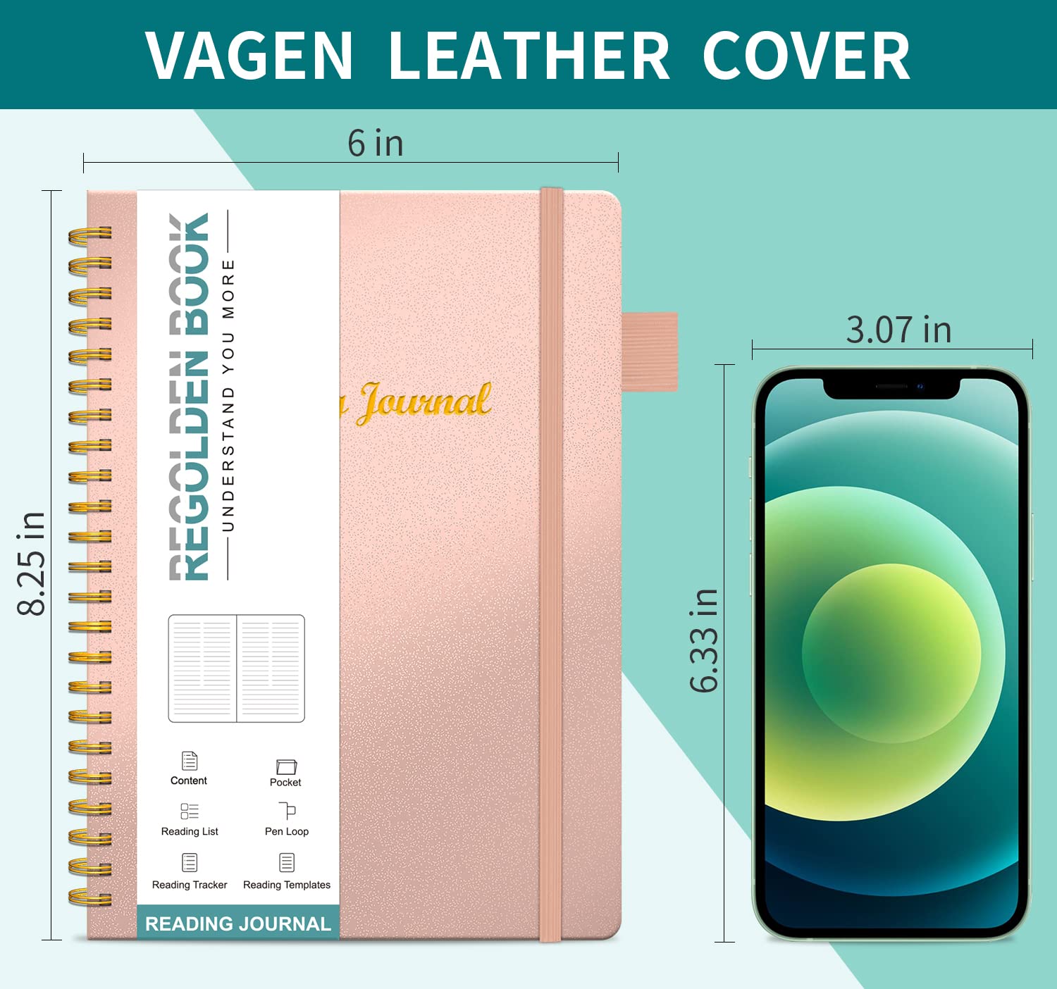 Reading Journal for Book Lovers - 80 Book Reading Log & Tracker with Review Sections | Book Club Planner & Reading Diary (8.5x5.5