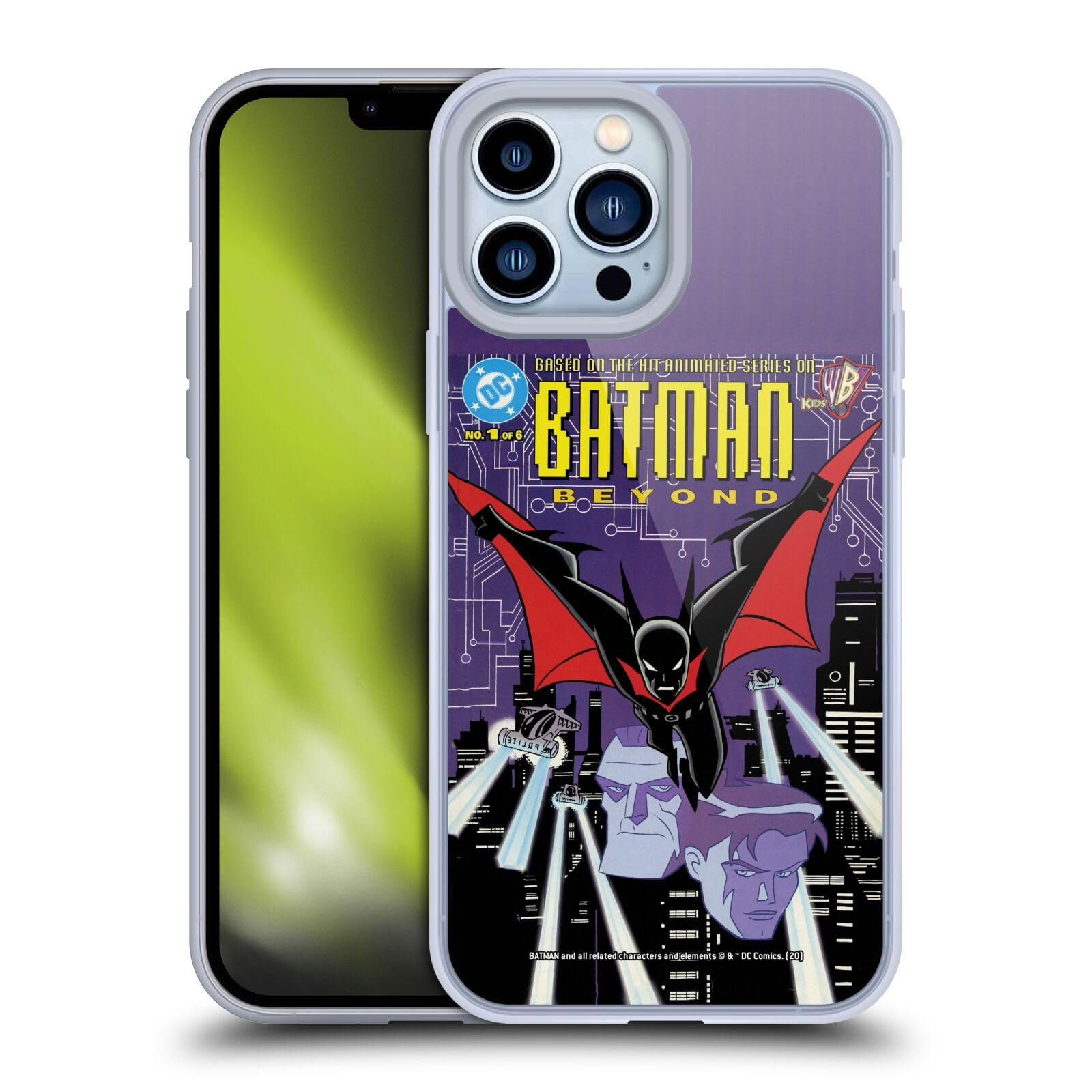 Officially Licensed Batman DC Comics Beyond Terry McGinnis iPhone 13 Pro Max Case - Soft Gel Protective Cover with Iconic Comic Book Design | Perfect for Superhero Fans, Cosplay Events & Everyday Use
