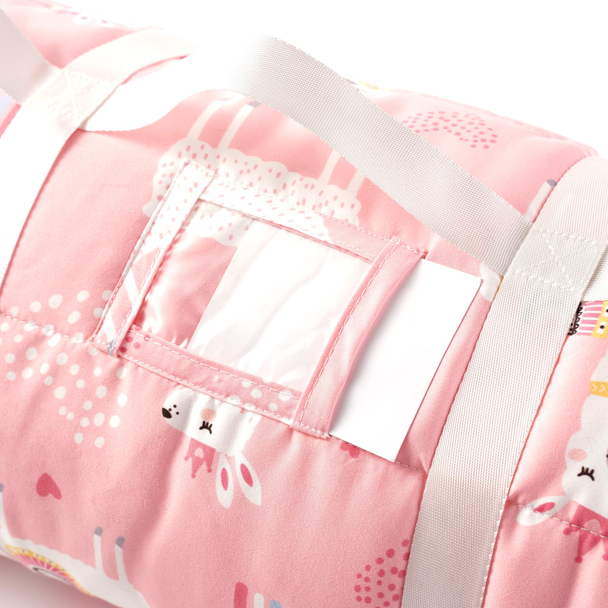 Bunnikins & Clover Toddler Nap Mat with Removable Pillow - Waterproof Preschool Nap Mats, Easy Clean Kindergarten Sleeping Pad, Portable Kids Travel Sleeping Bag for Daycare, Camping & Sleepovers