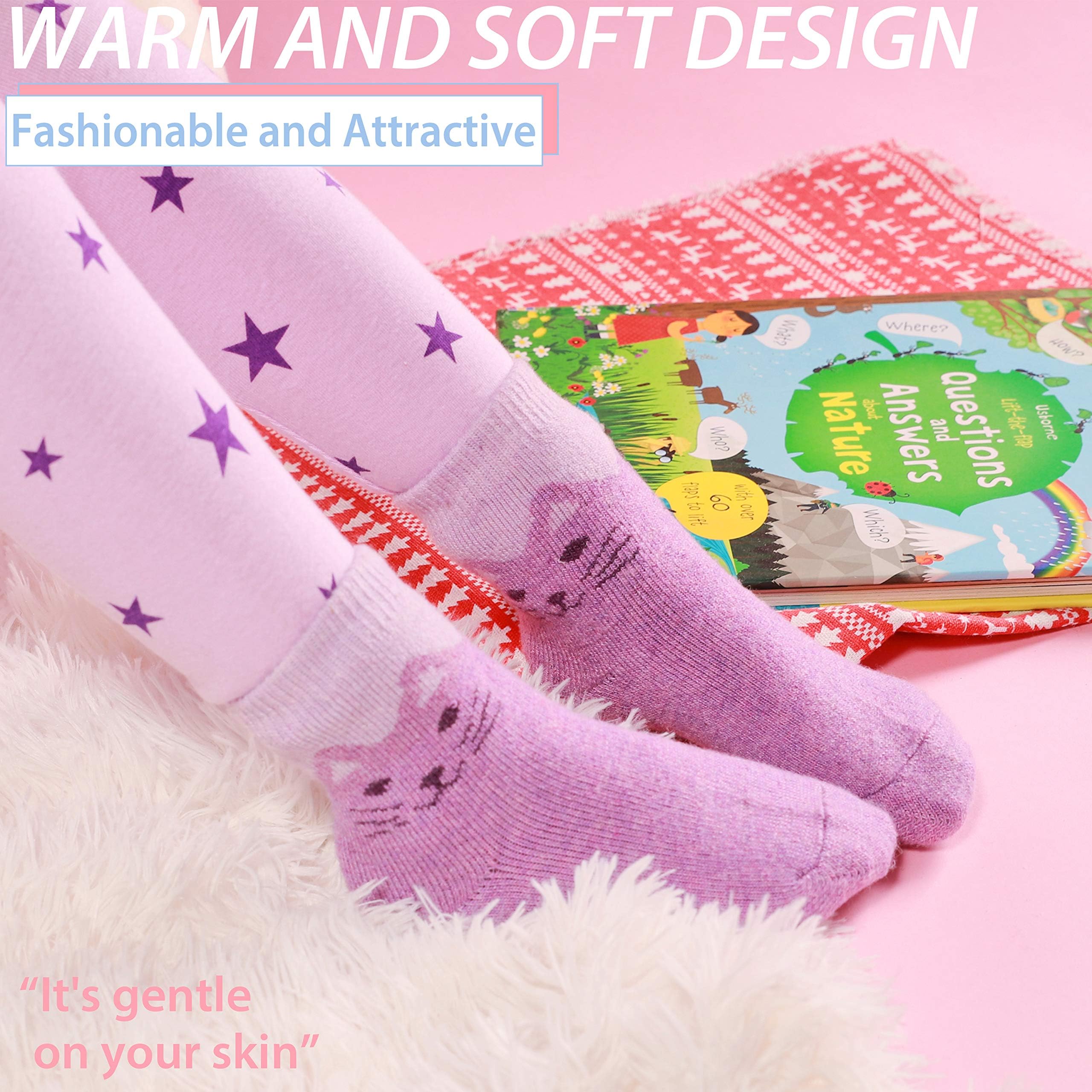 ANTSANG Kids Merino Wool Hiking Socks - Warm Thermal Crew Boot Socks for Toddlers Boys & Girls (6 Pairs) - Perfect for Winter Outdoor Adventures, Camping & Snow Play