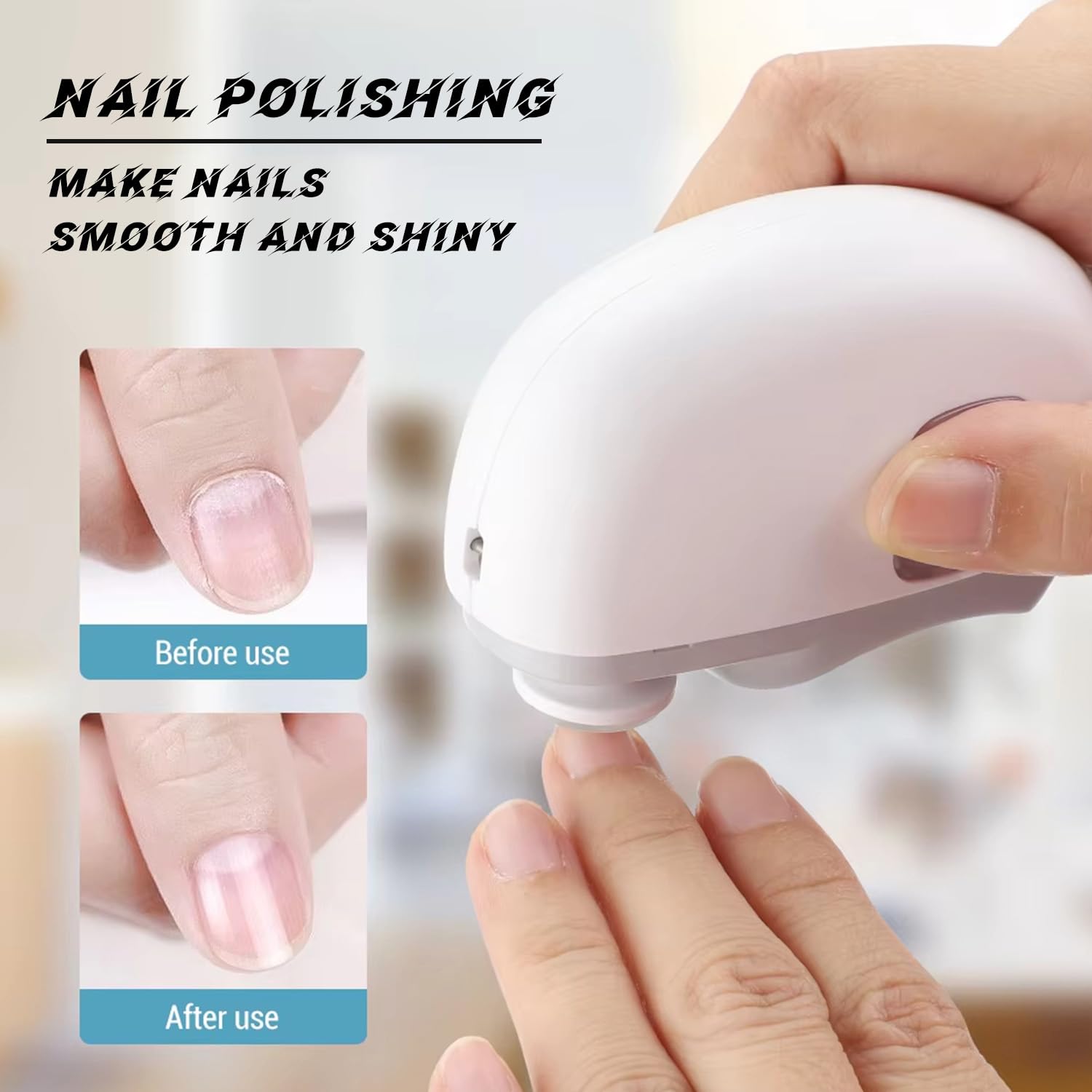 3 in 1 Electric Nail Clipper with LED Light - USB Rechargeable Automatic Nail Trimmer for Baby, Kids, Adults & Seniors - 2 Speed Settings for Safe & Gentle Nail Care - Perfect for Home, Travel & Gifts (White)