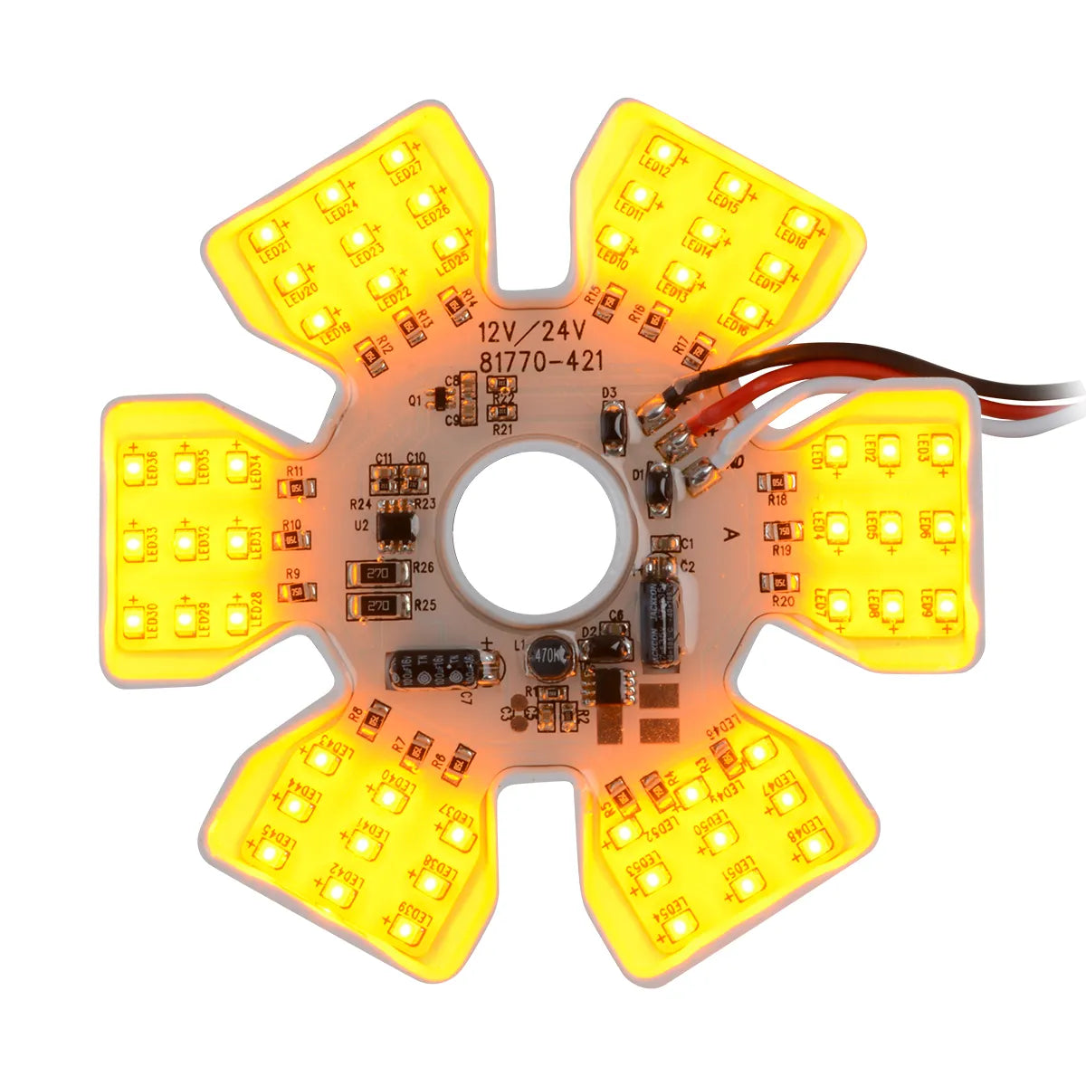 Amber LED Hex Air Cleaner Light - Negative Ion Purifier for Home, Office & Bedroom | Reduces Allergens & Odors | Energy Efficient Air Freshener