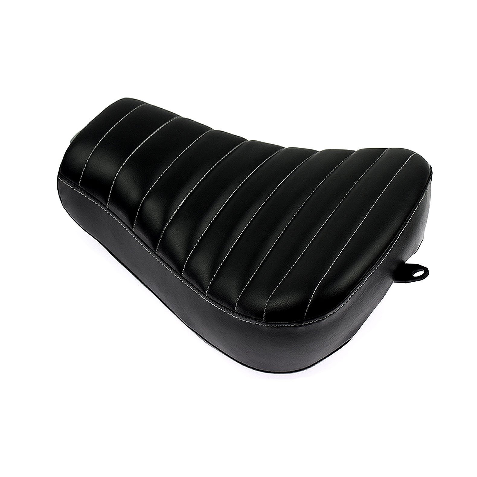 Premium Motorcycle Solo Seat Cushion - Horizontal Stripes Design for Harley Sportster XL883 XL1200 X48 72 - Comfortable Front Driver Pad for Long Rides & Cruising