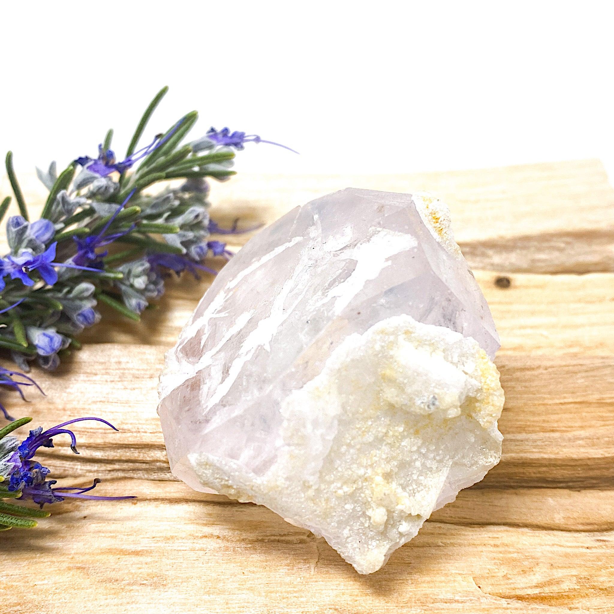 Natural Morganite with Muscovite Crystal - 42g Raw Gemstone Specimen (MORG 02) for Jewelry Making, Mineral Collection & Spiritual Healing