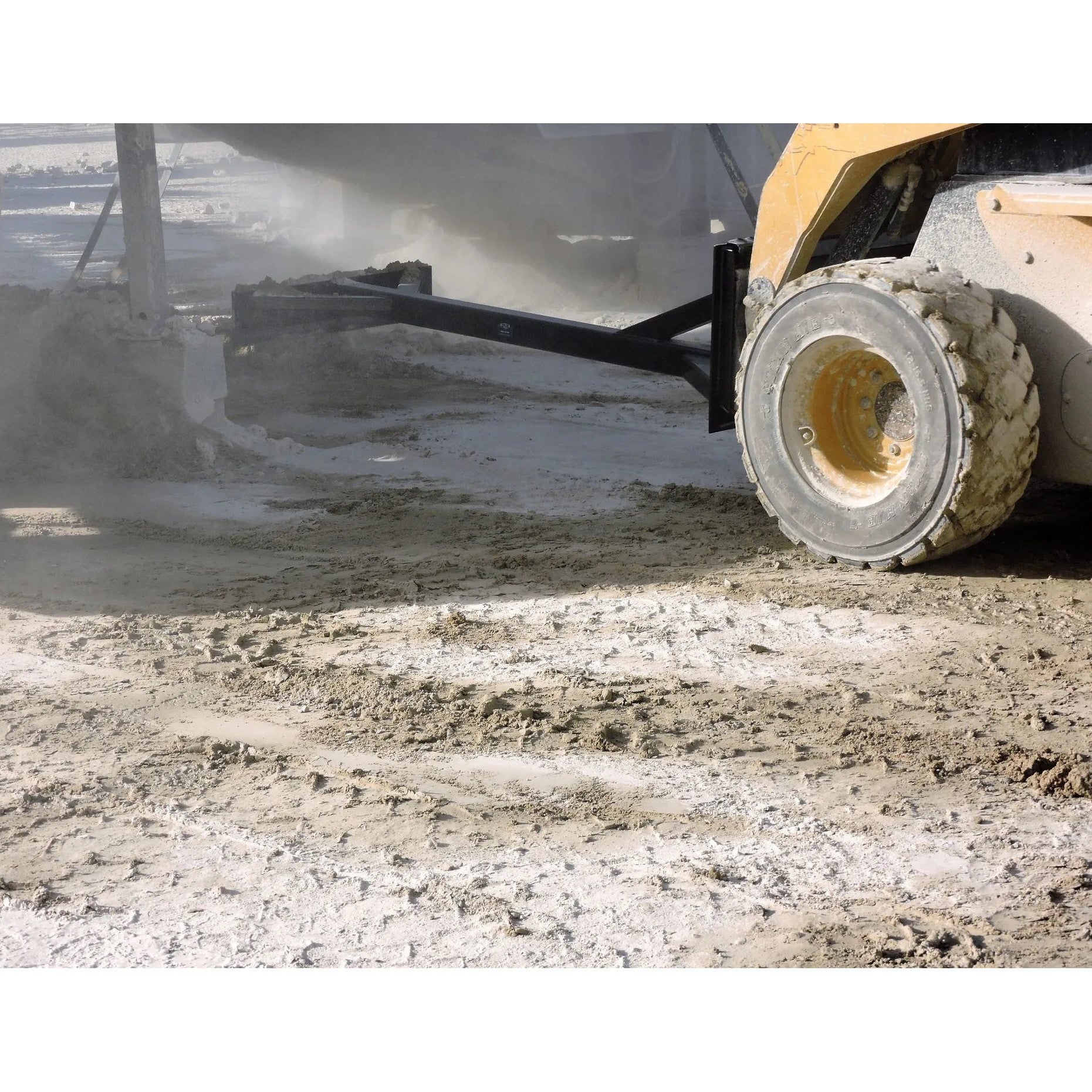 Berlon Skid Steer Material Pusher Attachment - Heavy Duty Construction Tool for Landscaping, Snow Removal & Debris Pushing