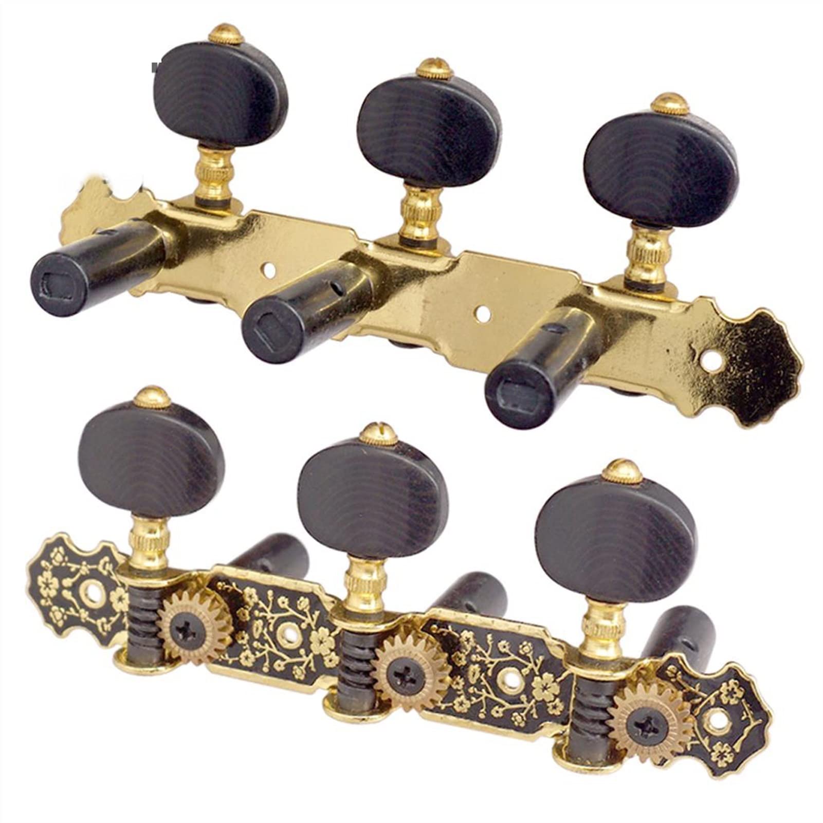Classical Guitar Tuning Pegs - 1 Pair Premium Machine Heads Tuners for Acoustic & Electric Guitars | Perfect for String Replacement & Maintenance | Ideal for Musicians, Guitar Repair & DIY Projects