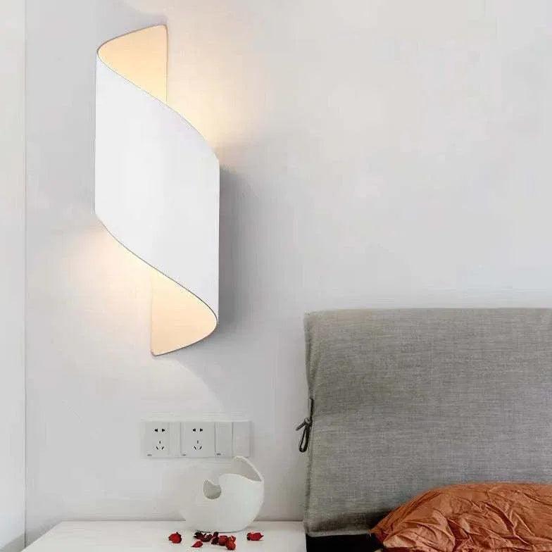 Spiral Aluminum Up and Down LED Wall Lights - Modern Indoor/Outdoor Lighting Fixtures for Staircase, Hallway, and Patio Decor