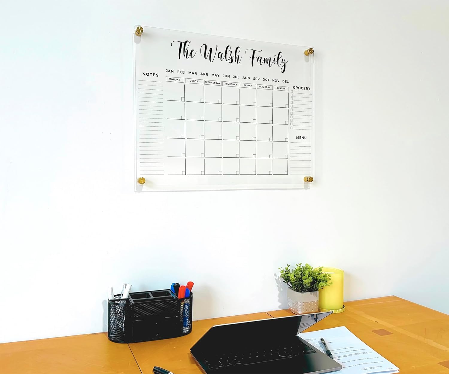 2025 Personalized Acrylic Wall Calendar - Large 14