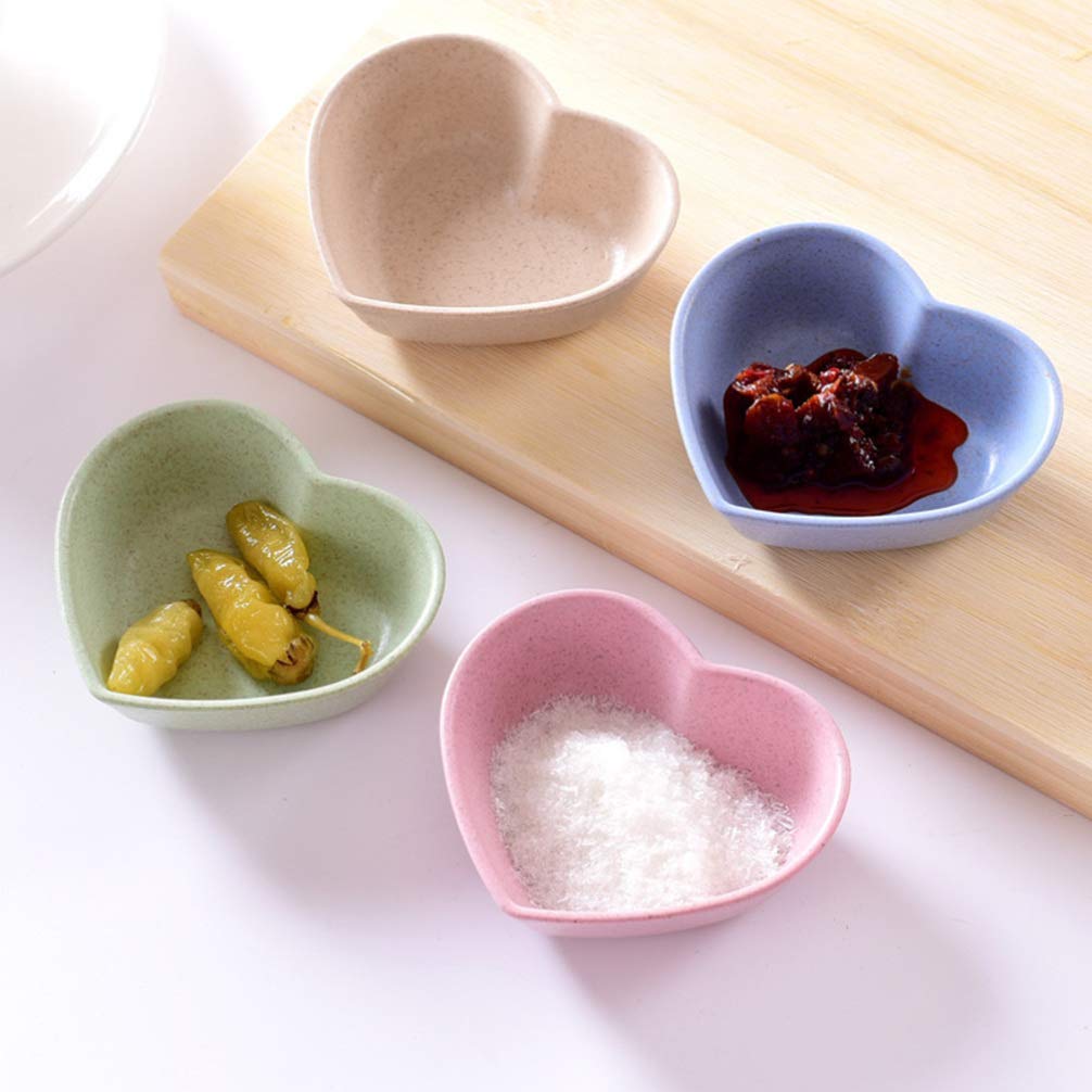 **Cabilock 4-Piece Chocolate Shoe Mold Dish Set - Heart-Shaped Skillet, Seasoning Bowls, Appetizer Plates & Sauce Dishes - Eco-Friendly Wheat Straw Material for Baking, Snacks & Party Serving**    *(Perfect for Chocolate Making, Candy Display, Small Appetizers, Sauce Dipping, and Stylish Kitchen Decor)*