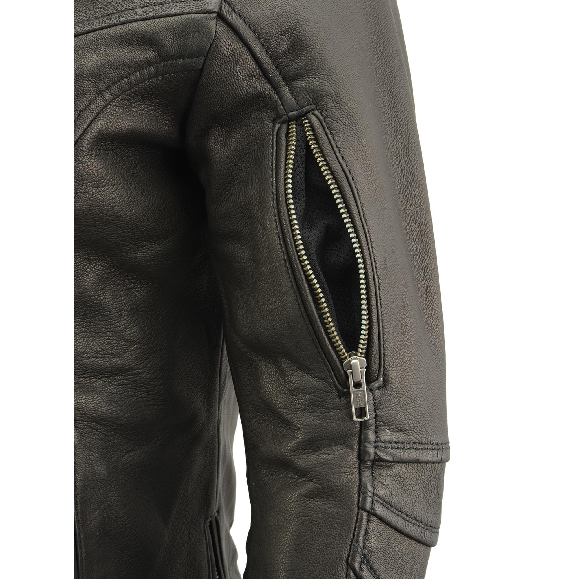 Milwaukee Leather Women's Lightweight Long Biker Jacket - Beltless, Vented Design for Comfort | Perfect for Motorcycle Riding & Casual Outfits | MLL2581