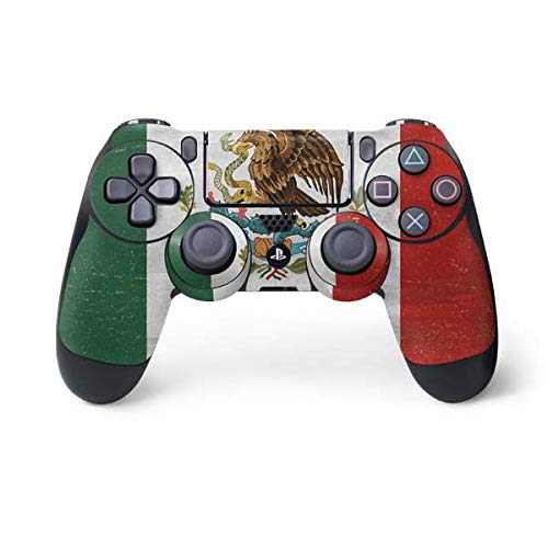 Skinit Mexico Flag Distressed Design Gaming Skin Decal for PS4 Controller - Custom Protective Cover for Gamers | Perfect for Gaming Setups, Tournaments & Gift Giving