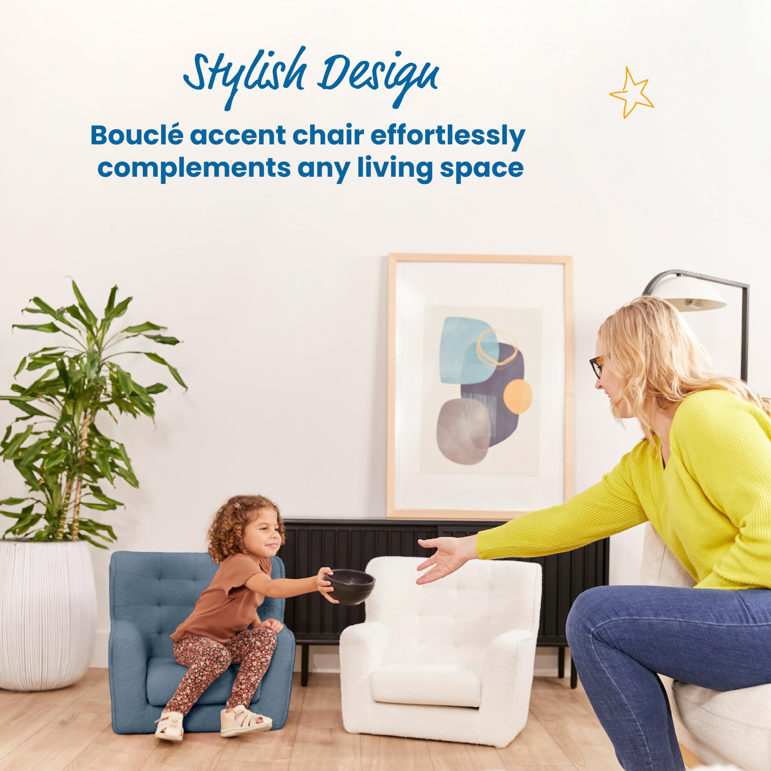 ECR4Kids Mila Arm Chair for Kids - Sturdy & Comfortable Peacock Blue Children's Chair - Perfect for Classrooms, Playrooms & Bedrooms