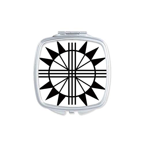 DIYthinker Ancient Egypt Pharaoh Abstract Pattern Mirror - Portable Compact Double-Sided Makeup Mirror with Protective Case | Perfect for Travel, Home & Office Vanity
