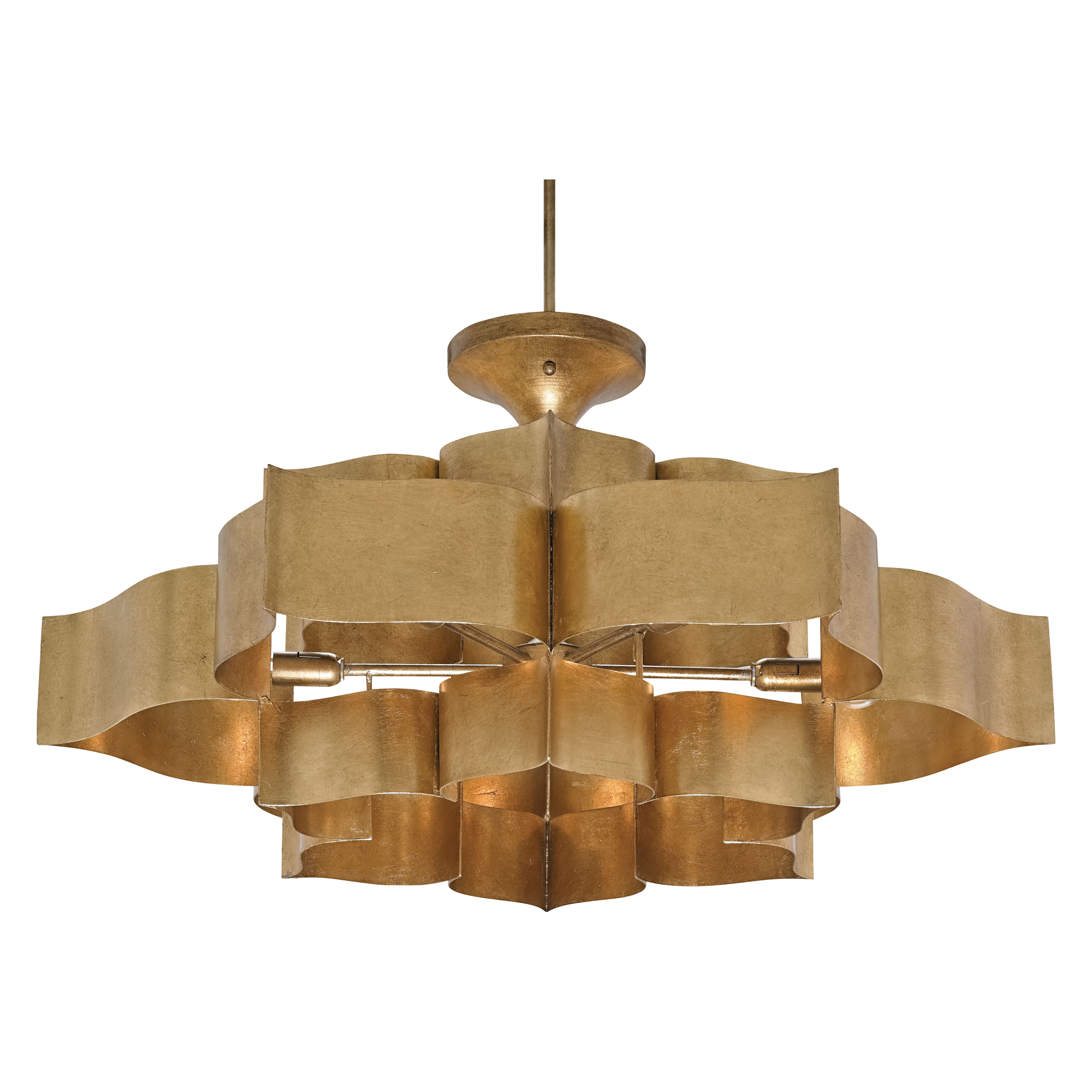 Elegant Lotus Blossom Crystal Chandelier - Modern Floral Ceiling Light Fixture for Dining Room, Bedroom & Living Room Decor