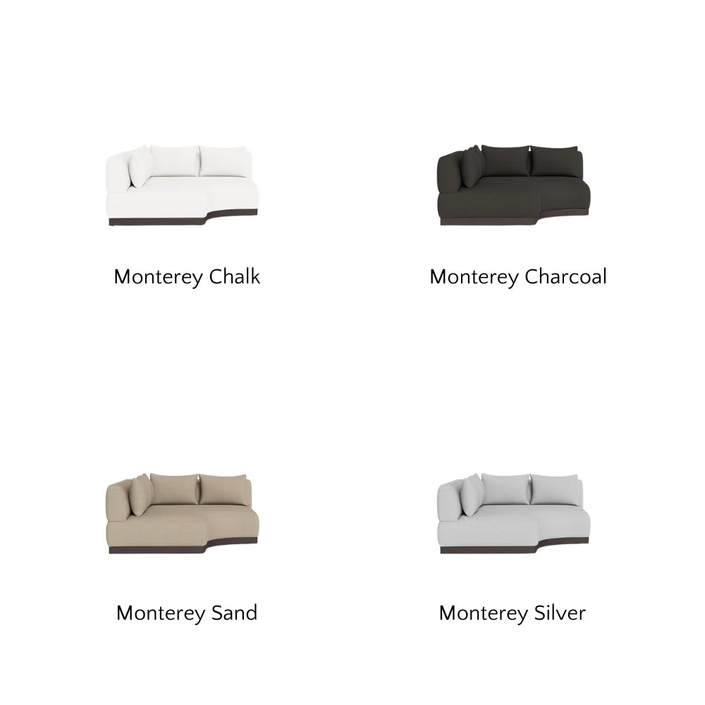 Amalfi Outdoor Curved Corner Sectional Sofa Set - Waterproof Patio Furniture for Backyard, Poolside & Garden - Modern All-Weather Wicker Conversation Set with Cushions