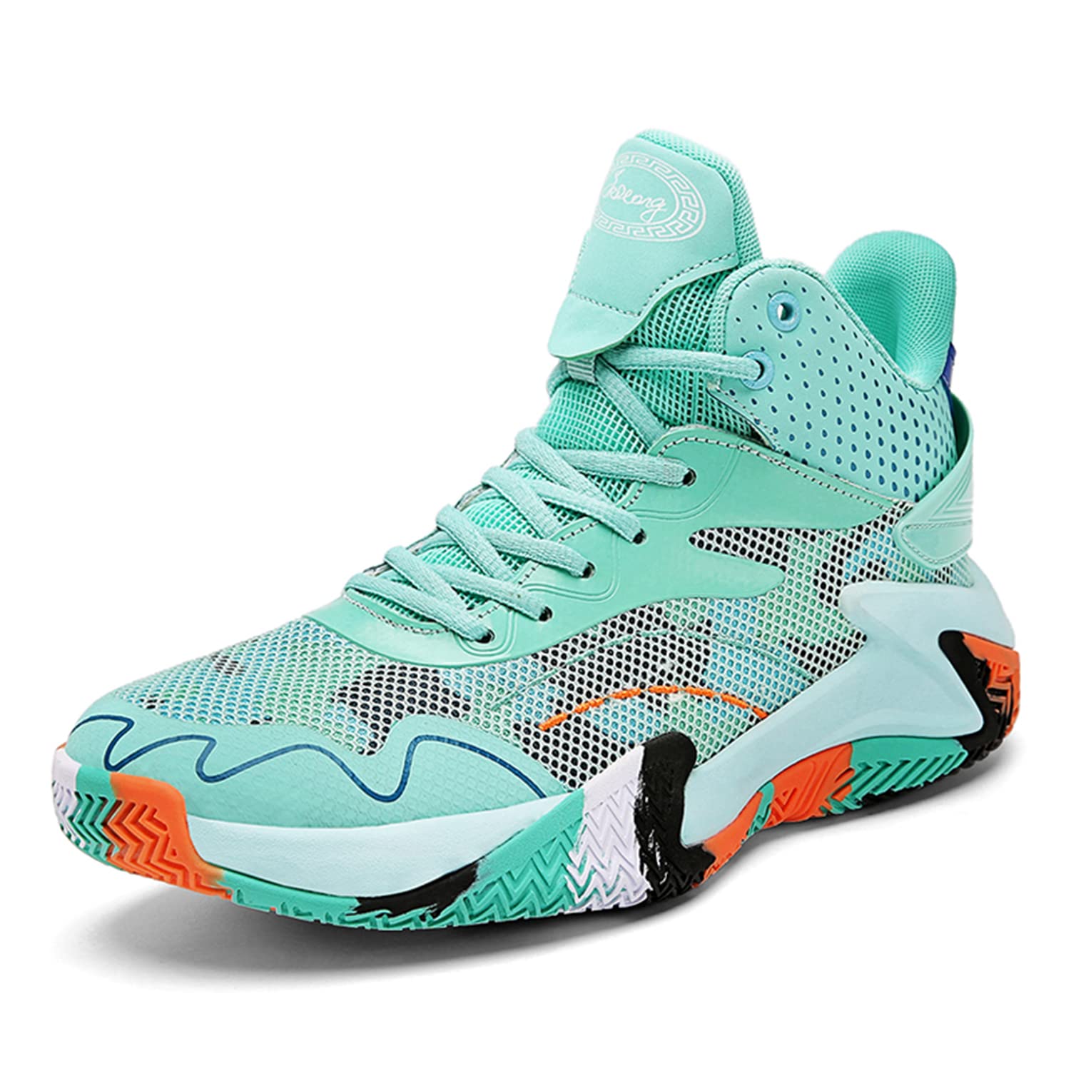 AODQU Men's High-Top Skateboard Shoes - Breathable Basketball Sneakers for Casual Wear & Sports | Perfect for Skating, Gym, and Street Fashion