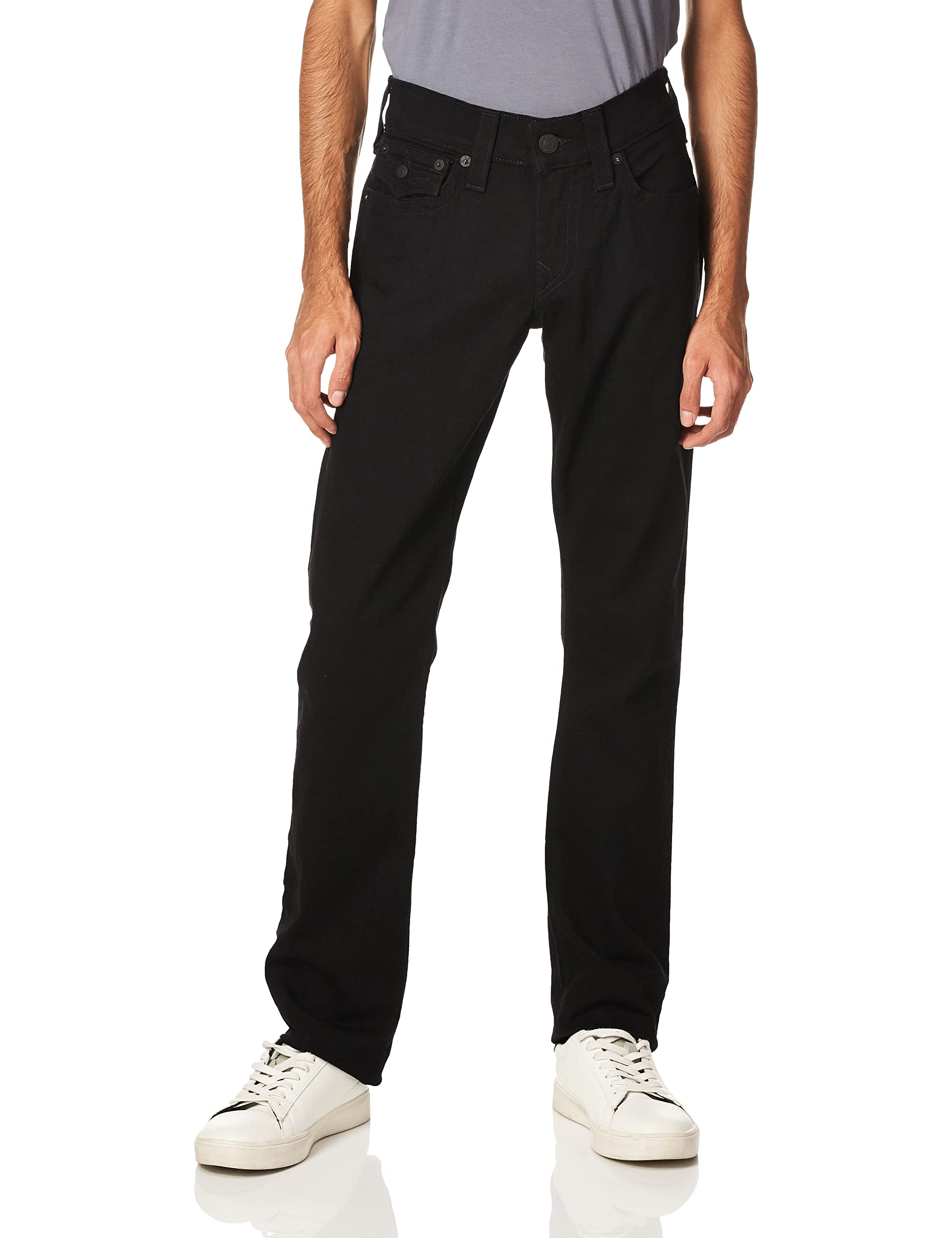 True Religion Men's Ricky Low Rise Straight Leg Jean with Back Flap Pockets - Stylish & Comfortable Denim for Casual Wear, Night Out & Everyday Fashion