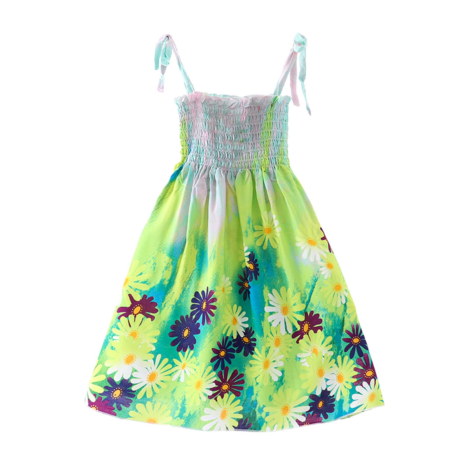 Baby Girls Summer Casual Dresses - Floral Bohemian Sleeveless Beach Dress for Toddler Girls Age 1-5 | Perfect for Outdoor Play, Beach Vacations & Princess Dress-Up