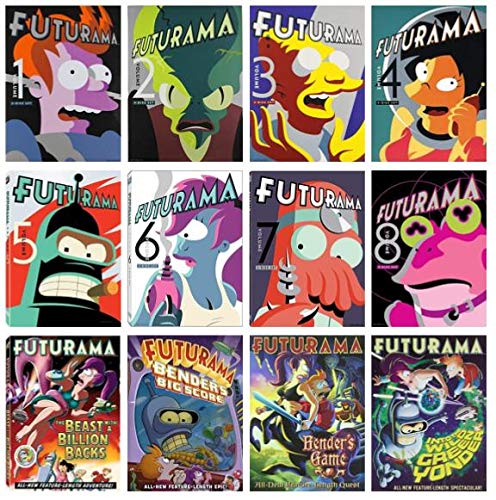 Futurama Complete Series DVD Box Set - Seasons 1-8 + 4 Movies | Sci-Fi Comedy TV Show Collection | Perfect for Binge Watching & Gift Giving