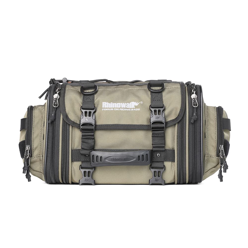 Rhinowalk 26L Waterproof Expandable Motorcycle Saddle Bag - Motorbike Tail Pannier for Powersports & Travel Luggage (Army Green) | Durable Storage for Road Trips, Commuting & Adventure Riding