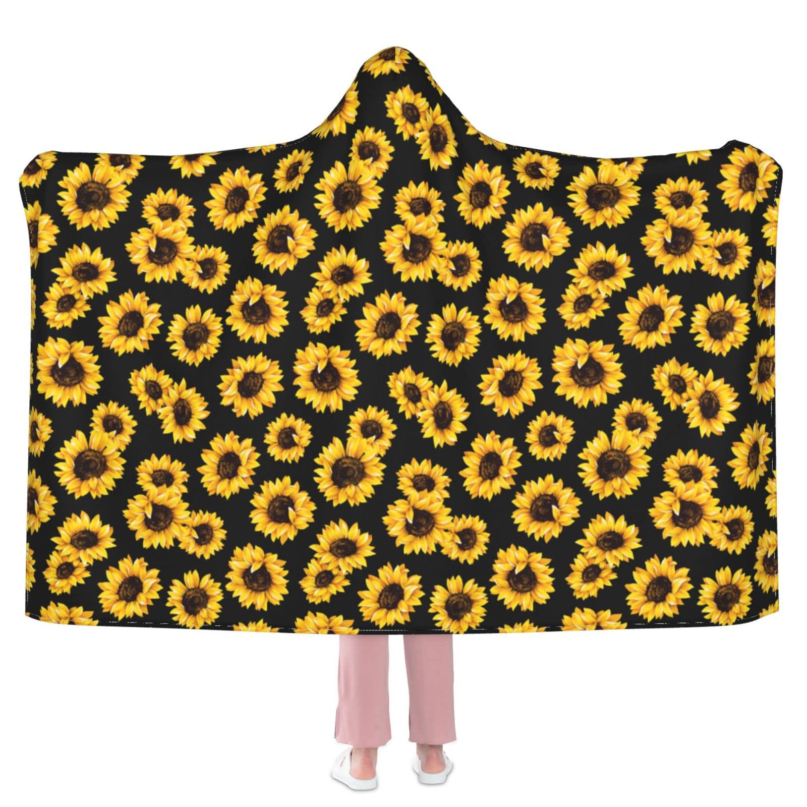 Penguin Bird Flannel Wearable Blanket Hoodie - Soft Plush Fleece Blanket for Adults & Kids - Cozy Hooded Throw for Bed, Couch & Travel - Perfect Gift for Winter & Cold Weather