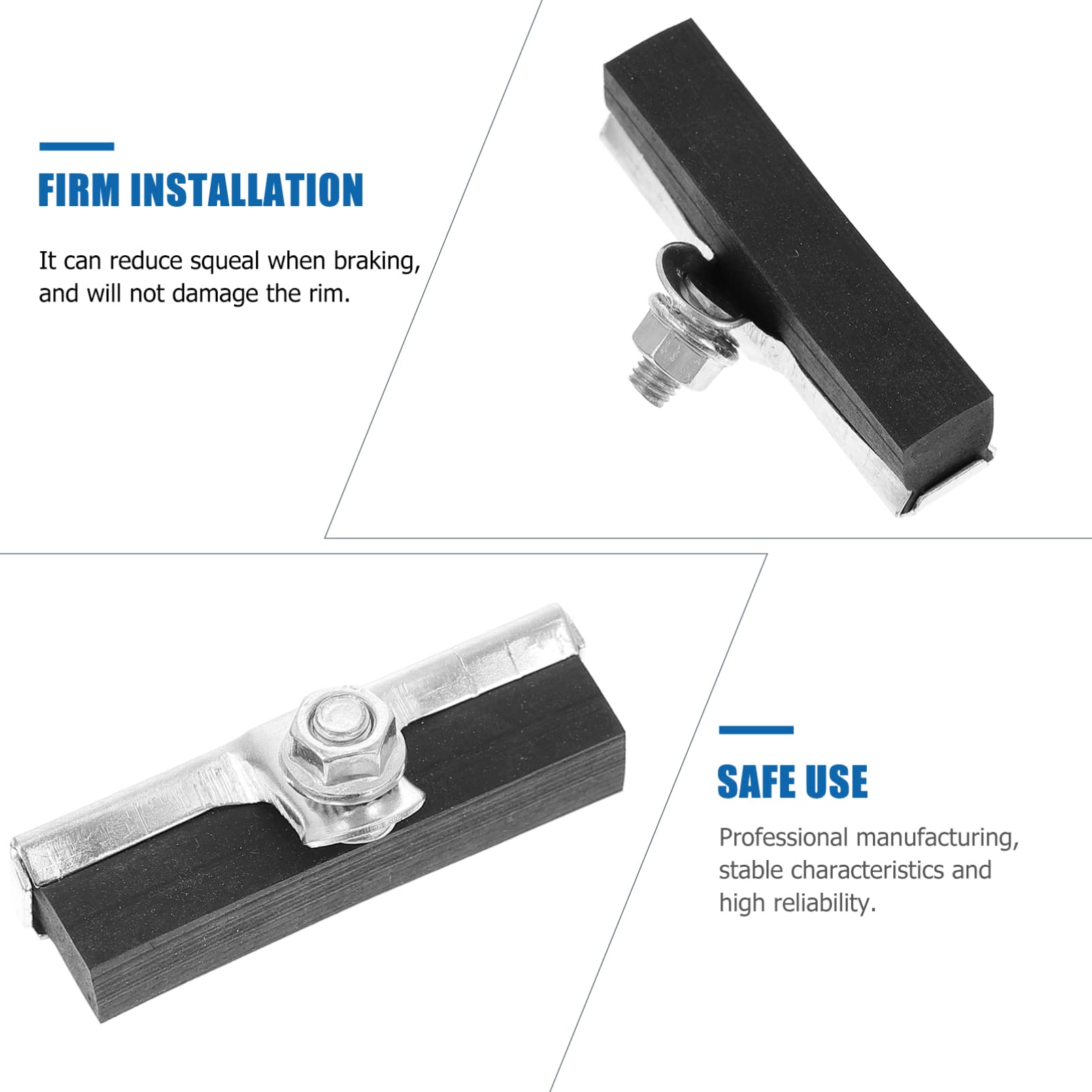 10pcs Bicycle Brake Pads - High-Performance Mountain Bike Brake Blocks, Silent Braking System, Includes Spacers - Perfect for Road Bikes, MTB & Commuter Cycling Accessories