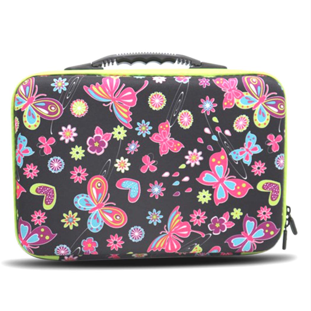 SOWUNO 60 Grids Essential Oil Carrying Case - Butterfly Design Essential Oil Organizer for 0.34oz Bottles - Perfect for Aromatherapy, Travel & Home Storage