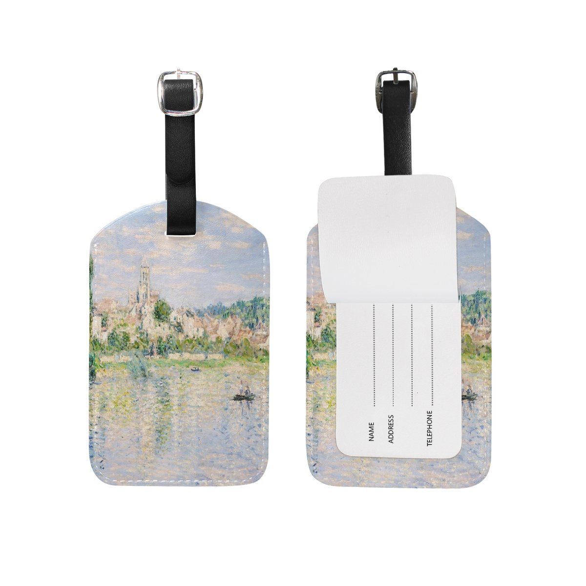 JSTEL Monet Luggage Tags - Travel ID Privacy Cover for Suitcases