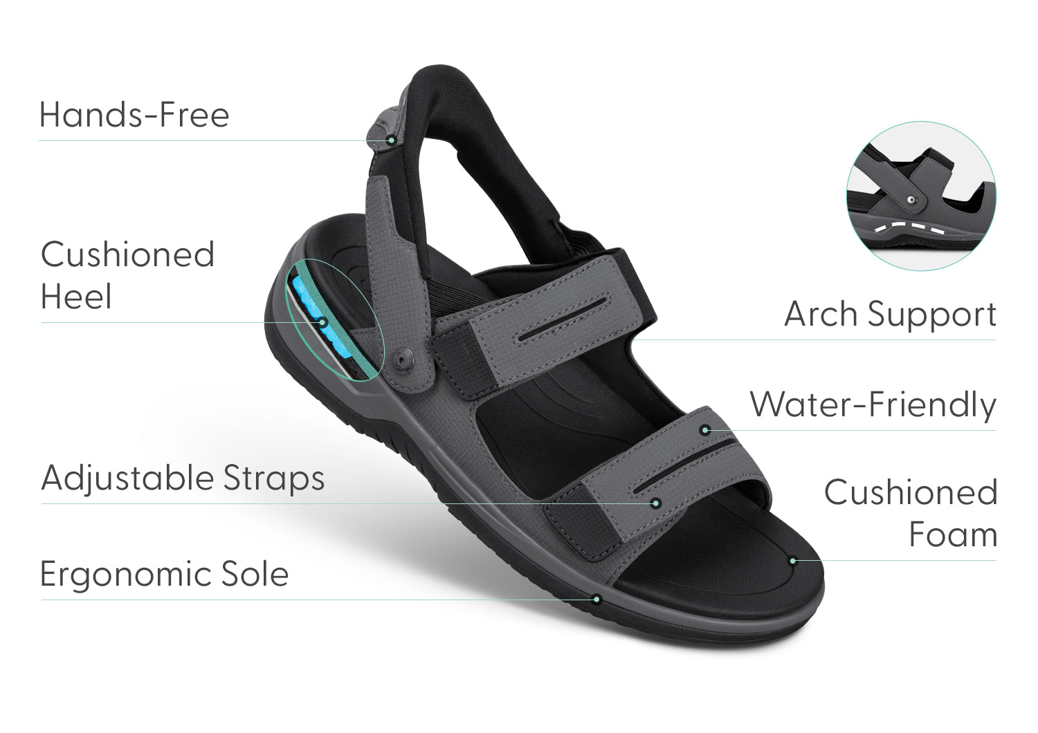 Neptune Hands-Free Gray Smartphone Stand - Perfect for Video Calls, Cooking, and Desk Organization