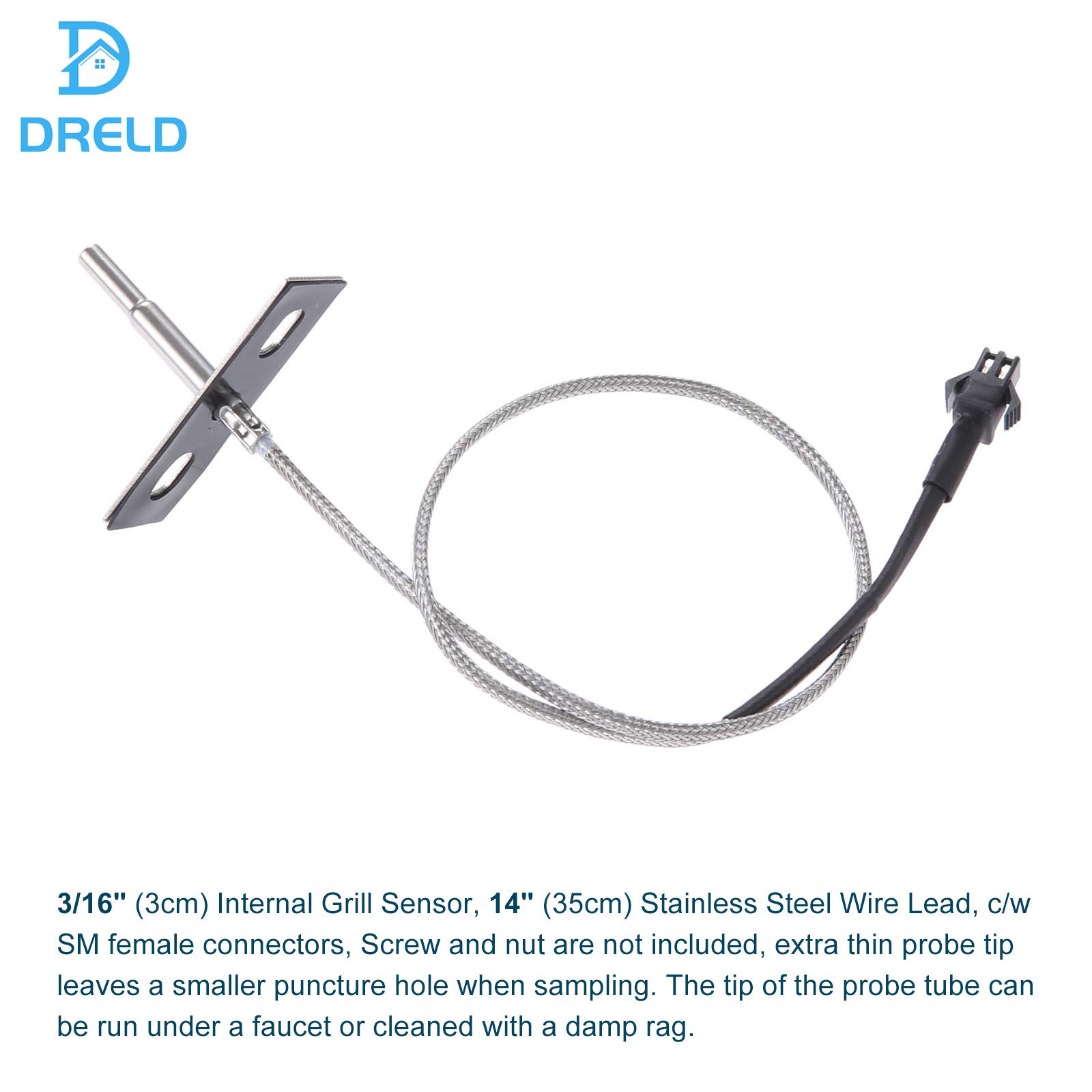 RTD Grill Internal Temperature Probe Sensor for Pit Boss P7 Series Smokers & Wood Pellet Grills PB-39P350 - Accurate Meat Thermometer for BBQ, Smoking, and Grilling