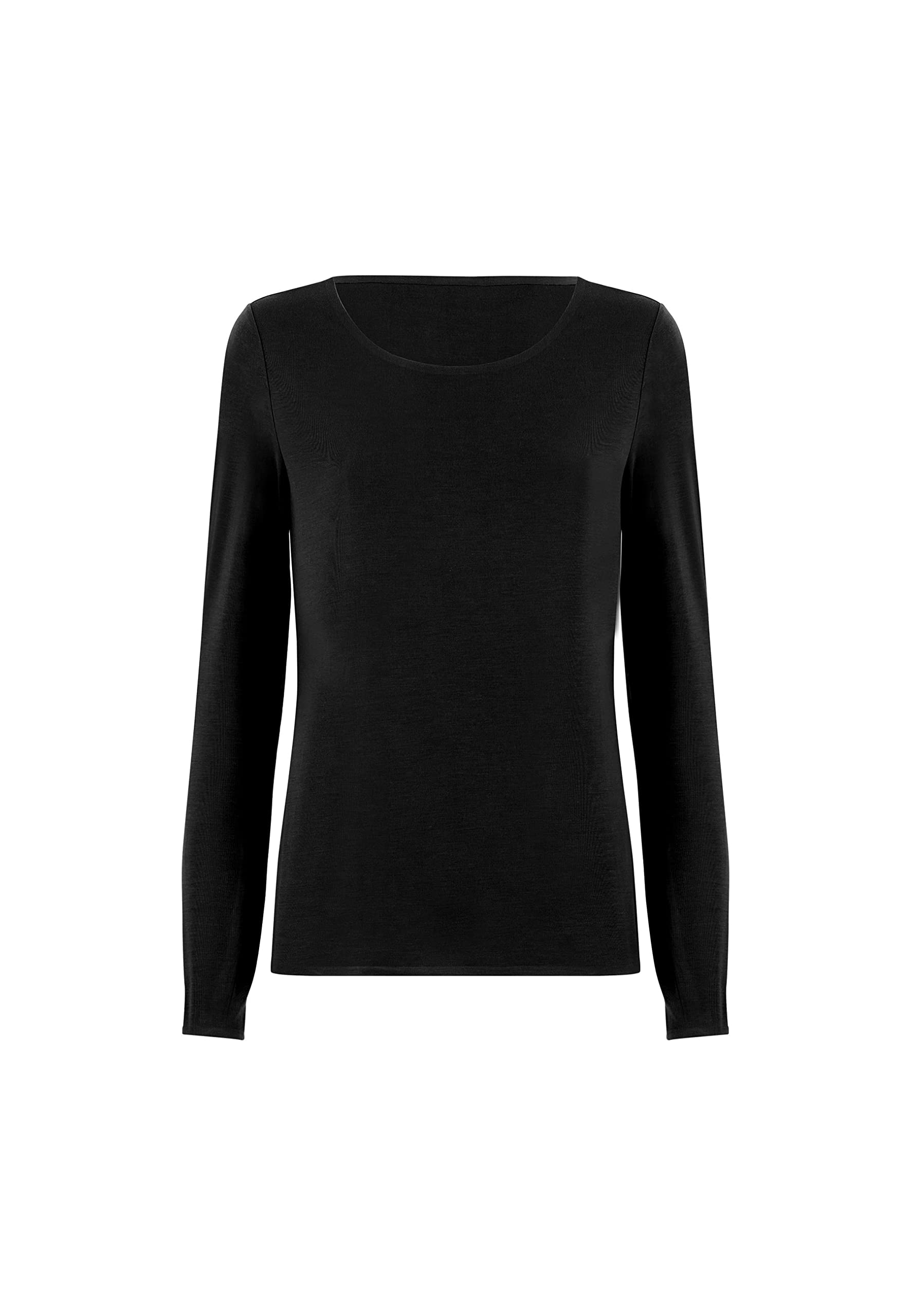 Wolford Women's Long Sleeve Jersey Top - Soft Stretch Comfort Shirt for Work, Layering & Everyday Wear