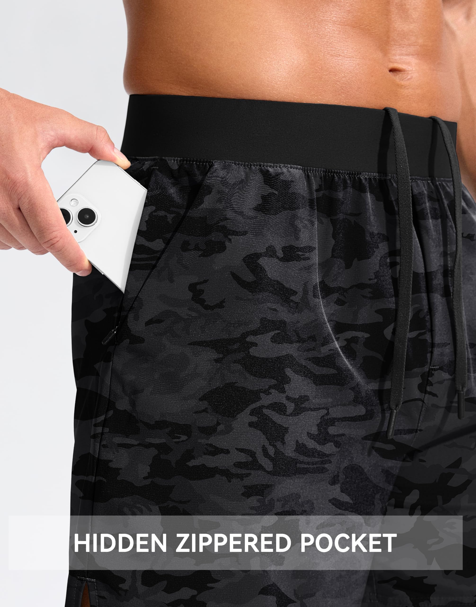 Soothfeel Men's 5 Inch Running Shorts with Zipper Pockets - Quick Dry Athletic Shorts for Gym, Workout, Tennis & Sports | Lightweight Comfort for Jogging, Training & Outdoor Activities