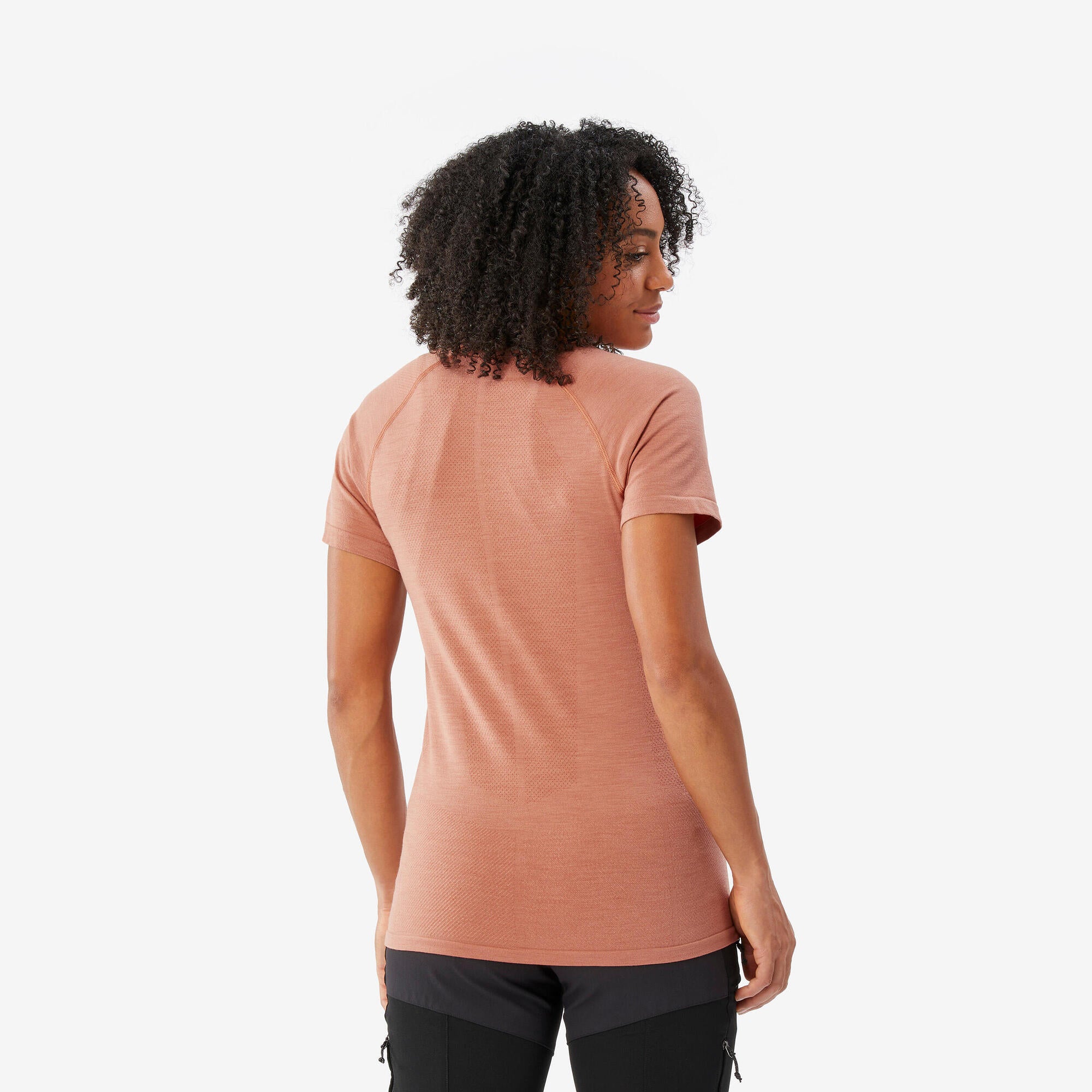 Simond Women's Seamless Short Sleeve Merino Wool Hiking Shirt - MT900 - Lightweight & Moisture-Wicking for Backpacking, Camping & Outdoor Adventures