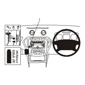 ClicOn No Holes Angled Dash Mount for Ford Mondeo (2012-2014) - Secure Phone Holder for Hands-Free Navigation & Driving