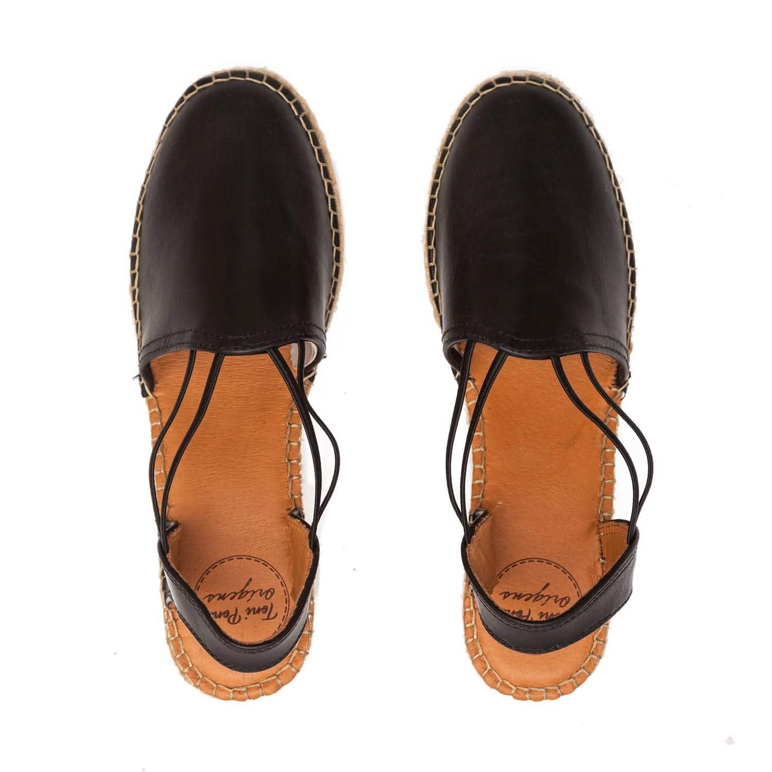 Women's Plain Leather Wedge Espadrilles - Comfortable Slip-On Summer Shoes for Casual Wear & Beach Outings | Torino P