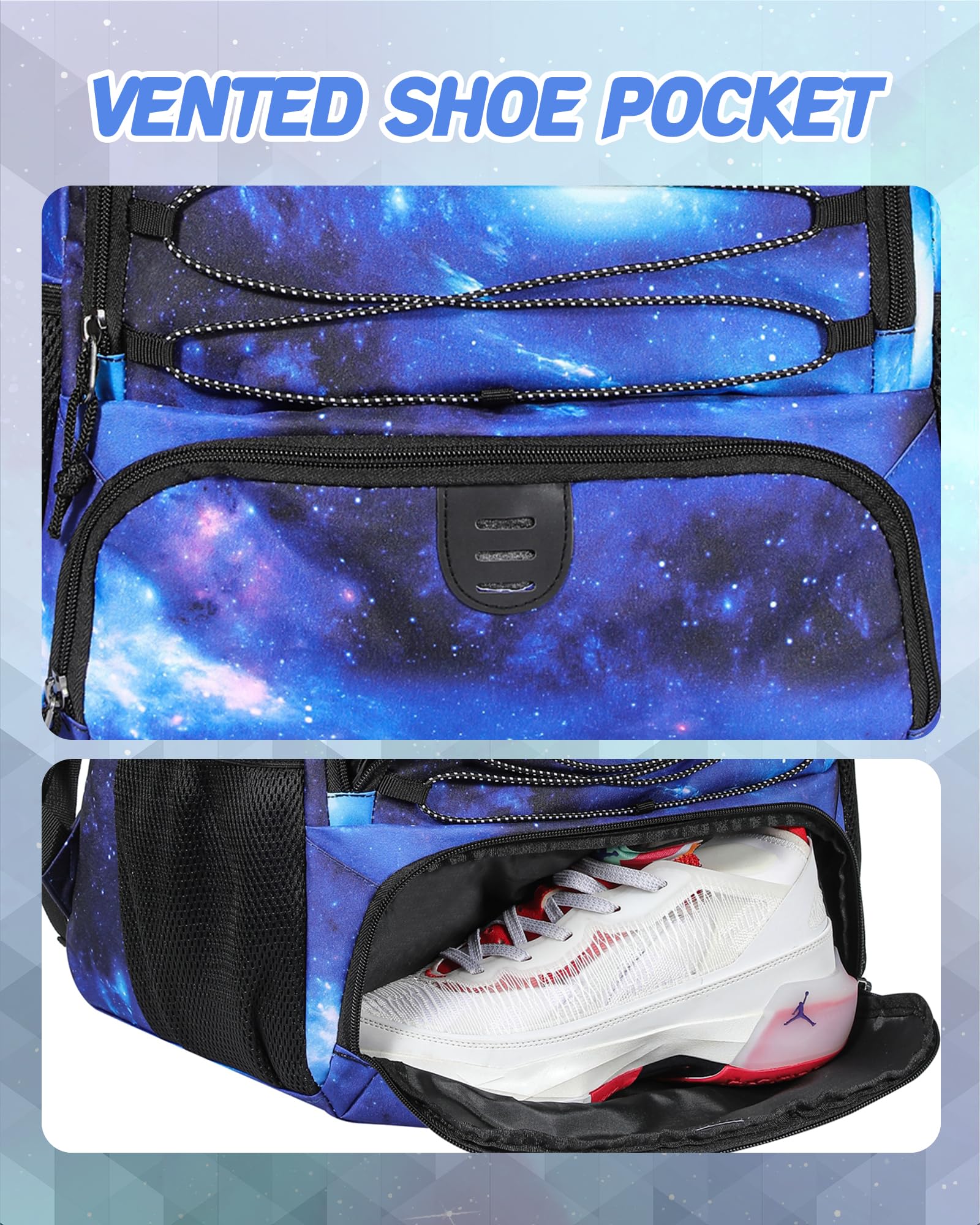 **Best Basketball Backpack for Men & Women - 30L Lightweight Breathable Sports Bag with Ball & Shoes Compartment - Perfect for Gym, School, Travel & Soccer, Volleyball, Football**