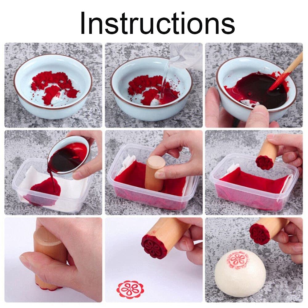 Traditional Chinese Wooden Mooncake Stamps - Handmade Round Cake Mold for Moon Festival Baking, DIY Dessert Making (11-Piece Set) | Perfect for Mid-Autumn Festival Celebrations, Home Baking, and Cultural Gift Giving