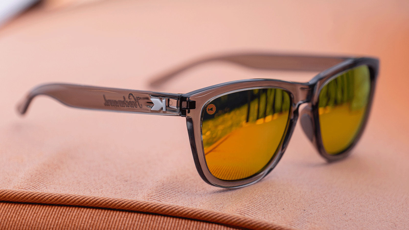 Premium Clear Grey / Sunset Sports Sunglasses - UV Protection, Lightweight & Stylish for Running, Cycling, and Outdoor Activities