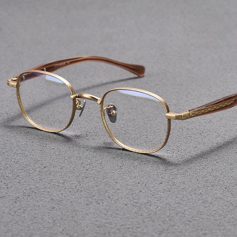 Stylish Black Square Titanium Acetate Eyeglasses for Women - Lightweight Full Rim Frame 942217 | Perfect for Office, Reading & Everyday Fashion