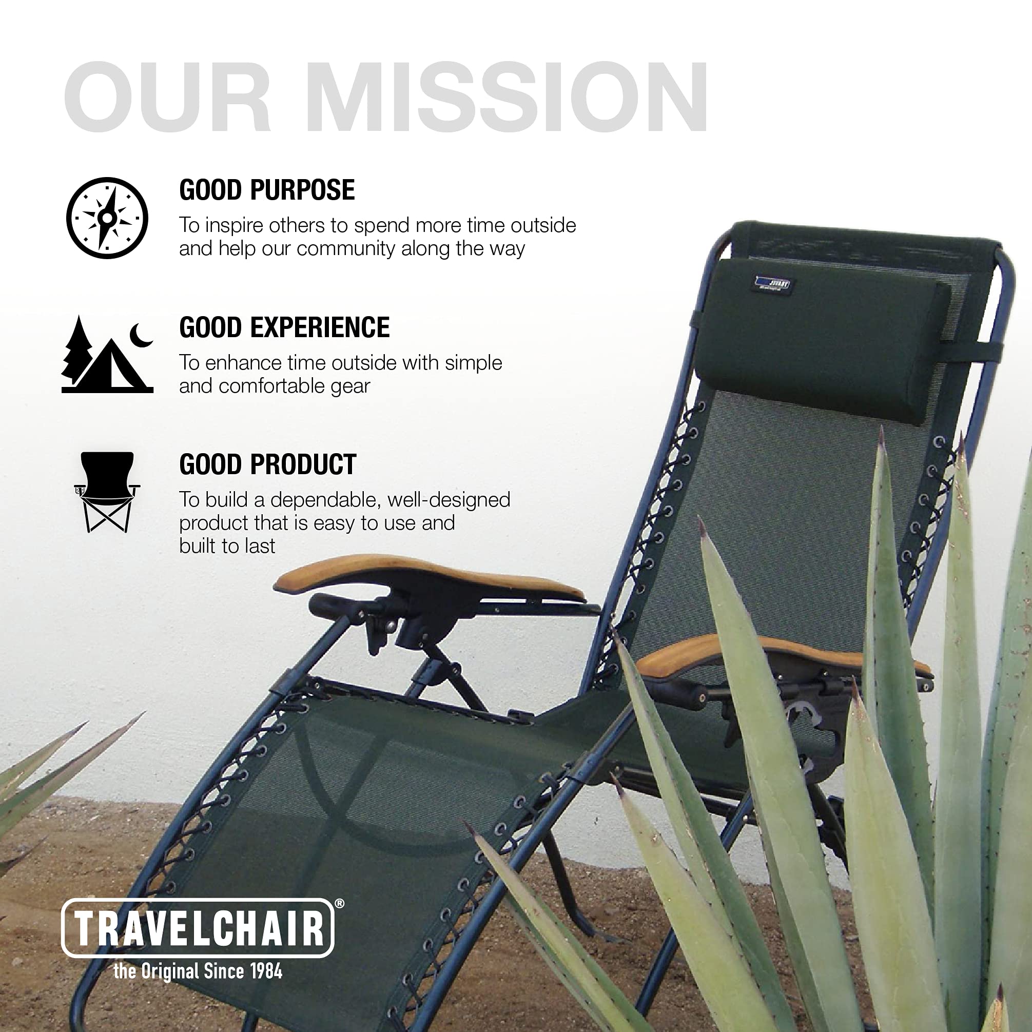 Portable Folding Travel Chair - Lounge Lizard Black Outdoor Camping & Beach Relaxation Chair