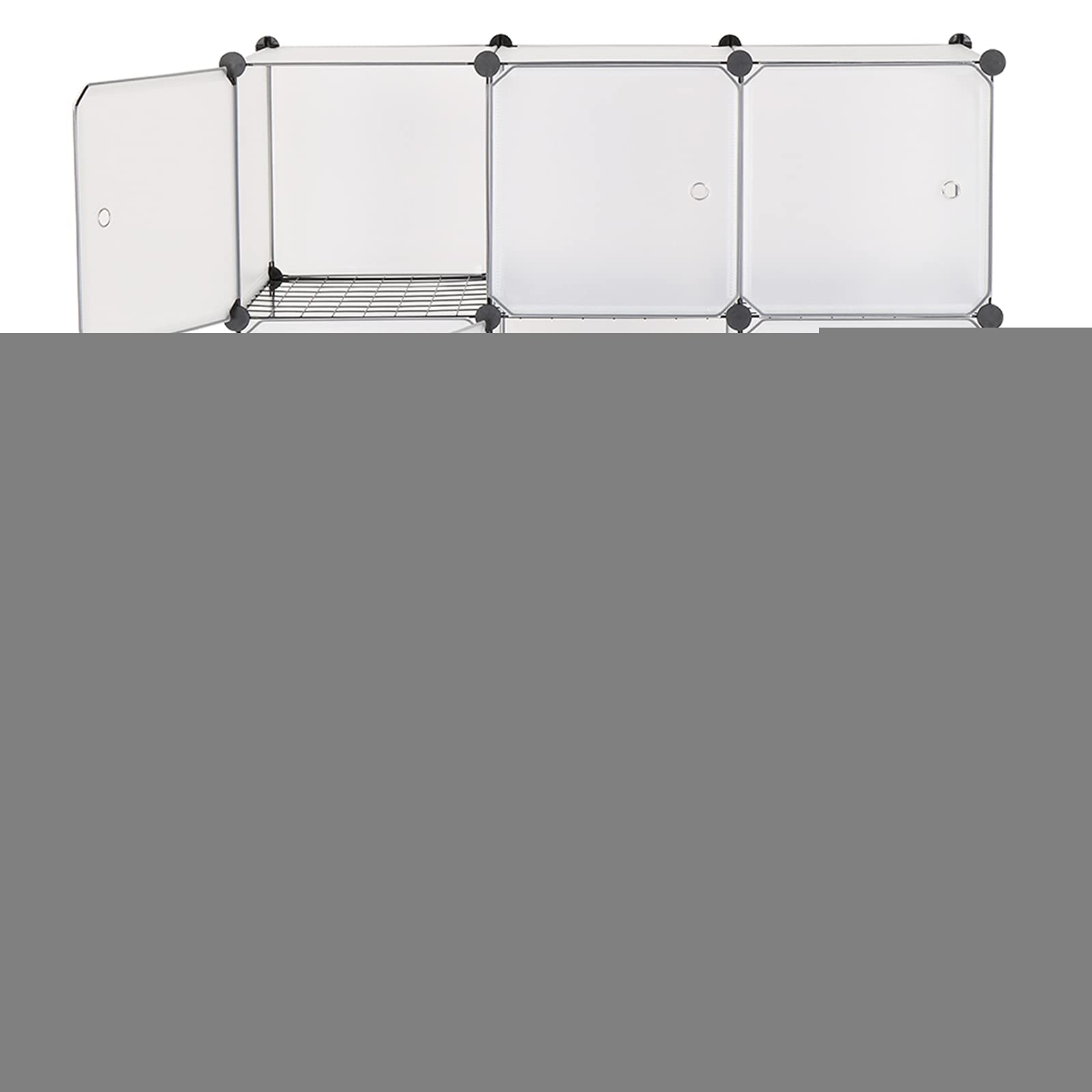 12-Cube Storage Shelf Organizer - White Bookcase, Toy Cabinet & Closet Organizer for Home, Office, Kids Room & Dorm Organization