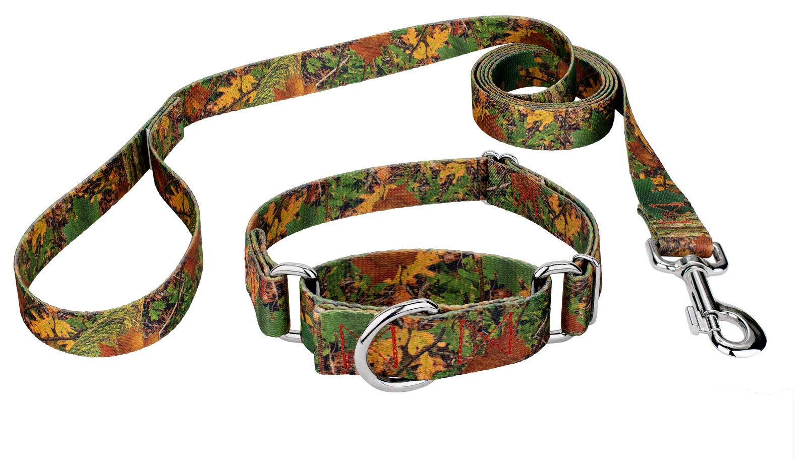 Country Brook Petz - Southern Forest Camo Martingale Dog Collar and Leash Set - Adjustable Camouflage Design for Small Dogs (1/2 Inch, 2XS) - Perfect for Hunting, Hiking & Outdoor Adventures