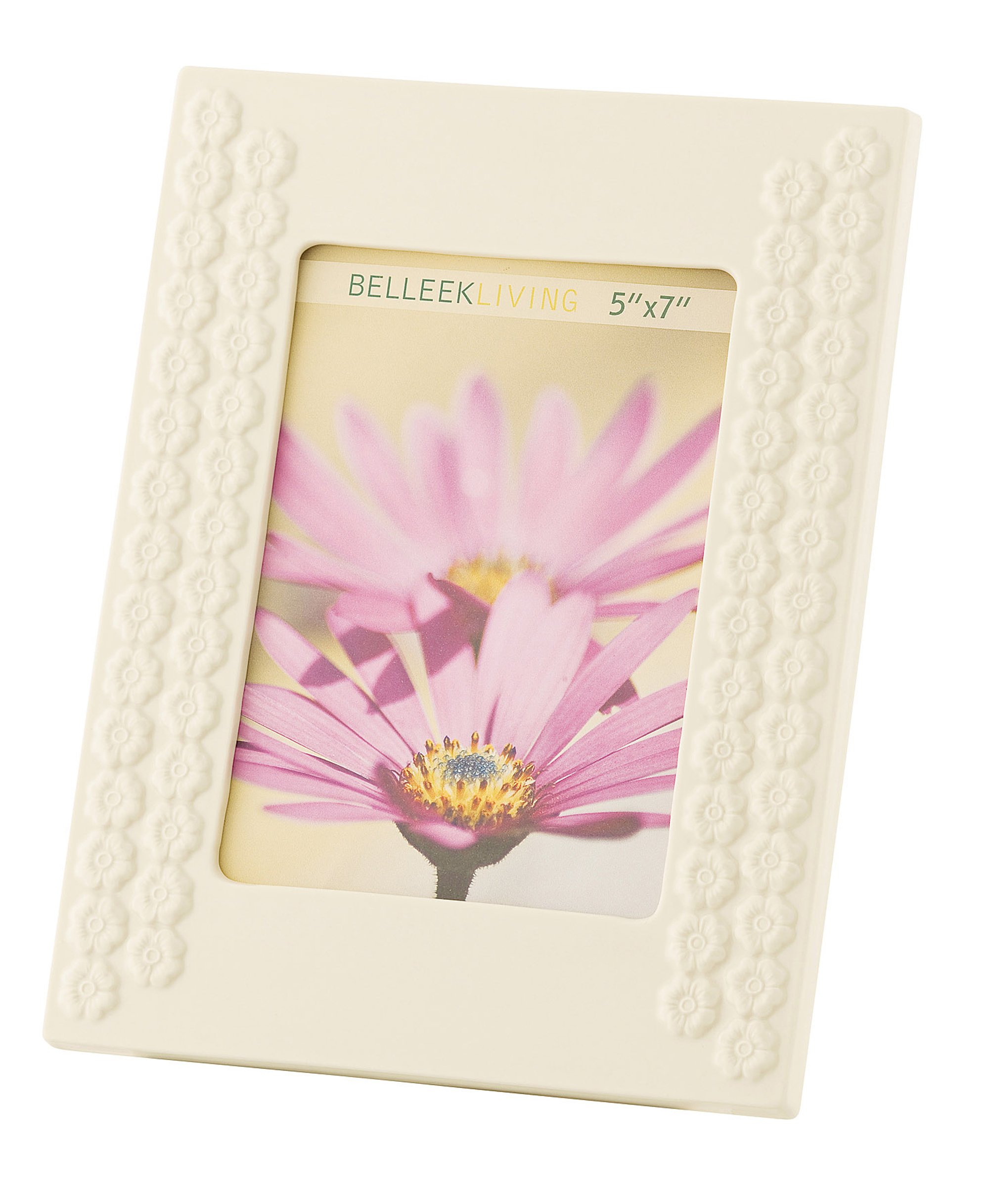 Belleek 7861 Fleur 5x7 Picture Frame - Elegant Floral Photo Frame for Home Decor, Gifts & Wall Display