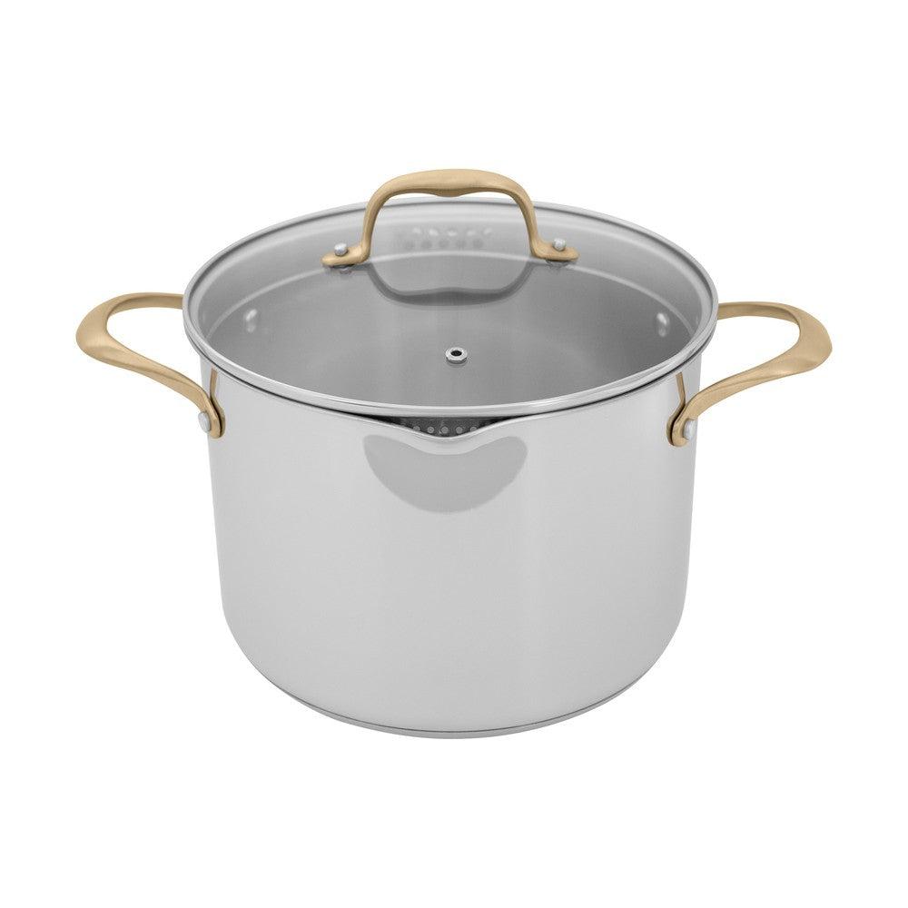 ZLINE 10-Piece Non-Toxic Stainless Steel Cookware Set with 3-Piece Ceramic Nonstick Pots & Pans - Perfect for Induction, Gas & Electric Stoves - Ideal for Home Cooking, Professional Chefs & Everyday Kitchen Use